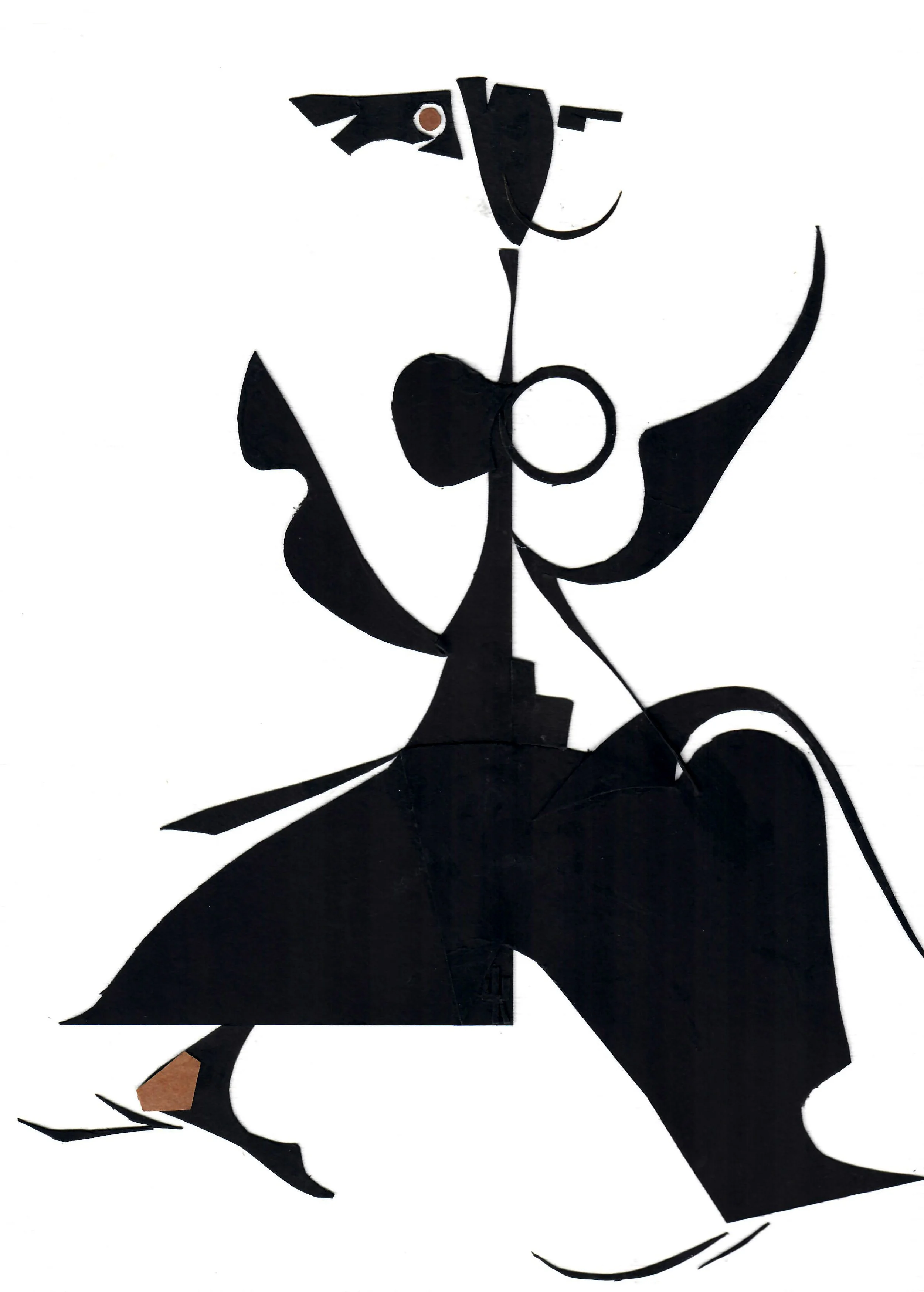   Eccentric  Cardboard on paper 12"x9" 
