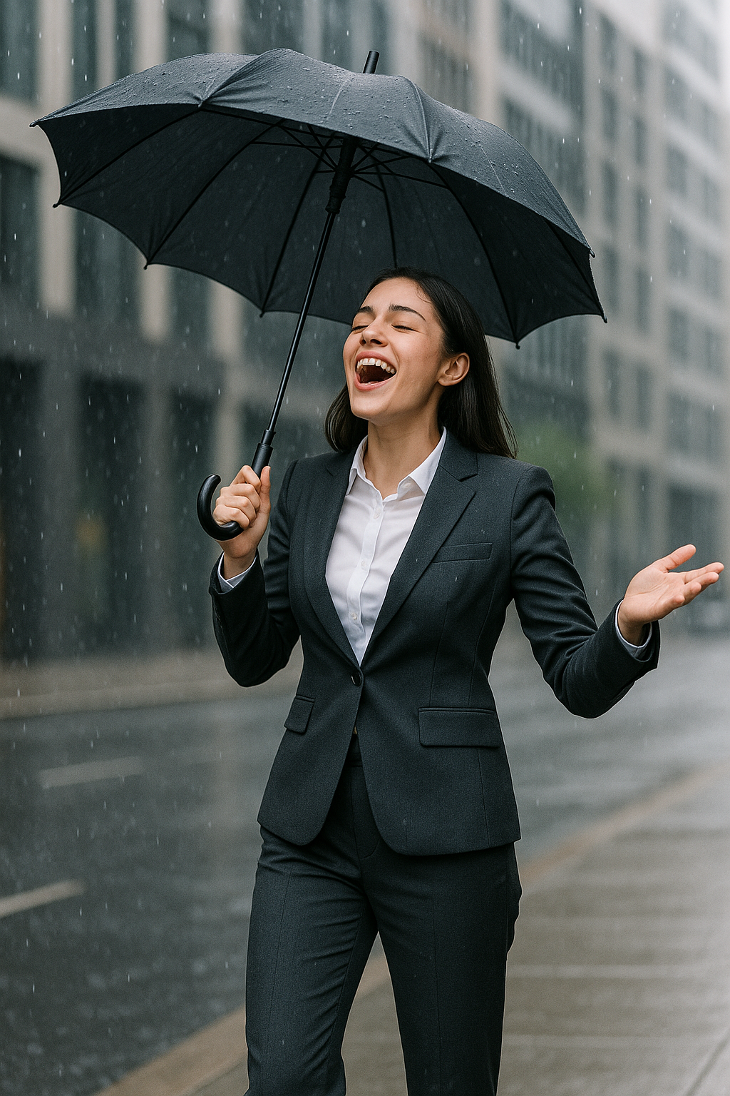 Pouring when it rains