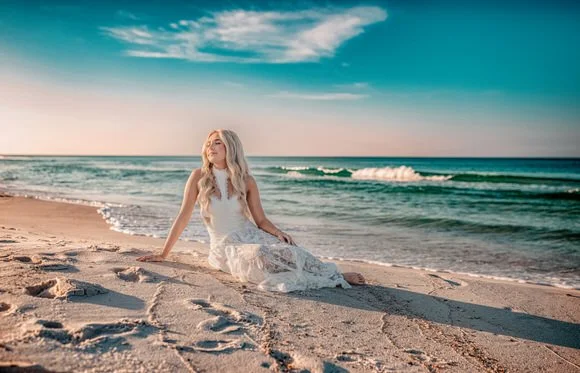 High school senior portrait at Grayton beach, Santa Rosa Beach