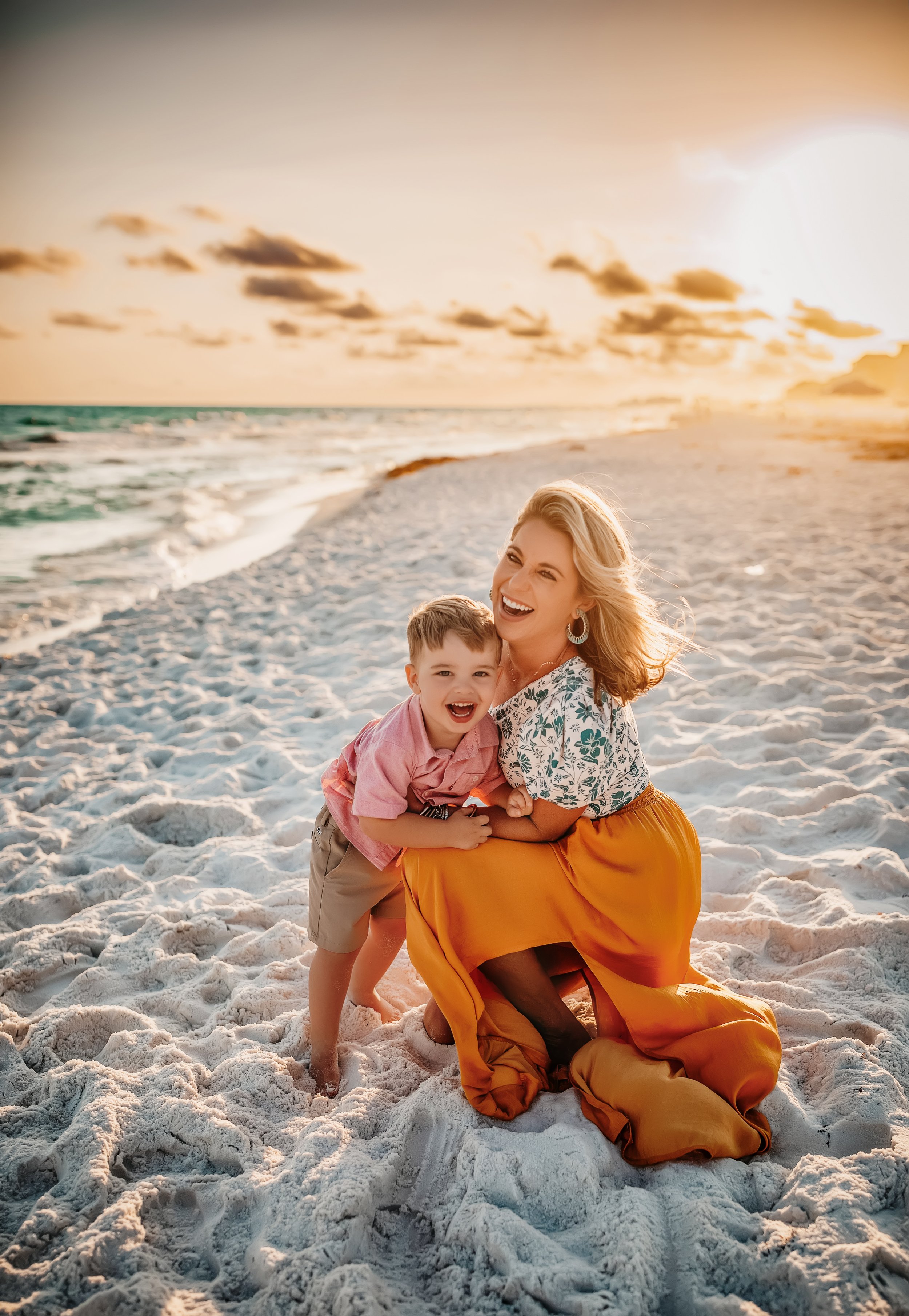 Destin Photo Session Mother and Son on the beach