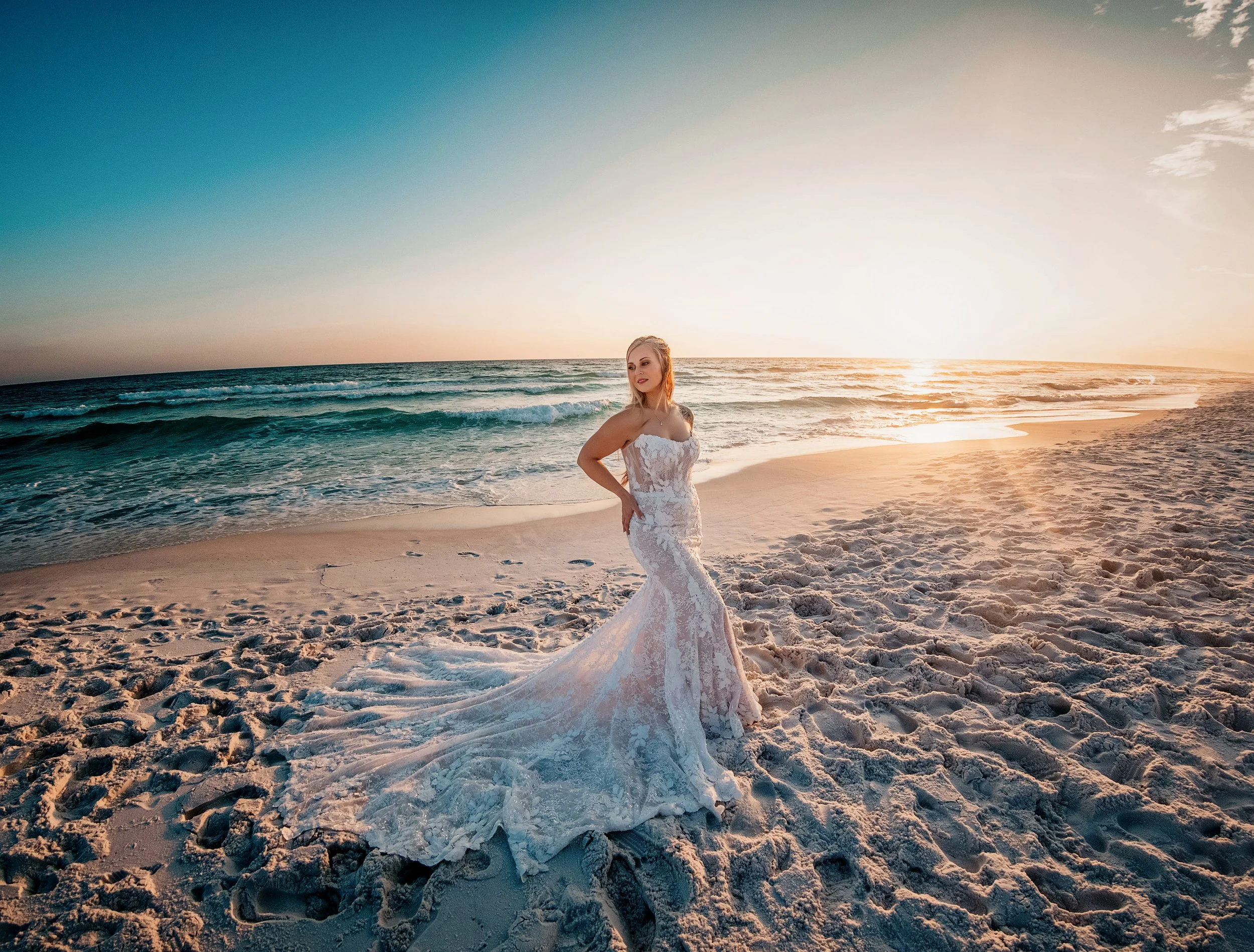 An IntimateAn Intimate Crystal Beach Ceremony. Lisa and Brody exchanged vows on the sand with 30–40 of their closest family and friends, keeping the ceremony heartfelt and personal.
