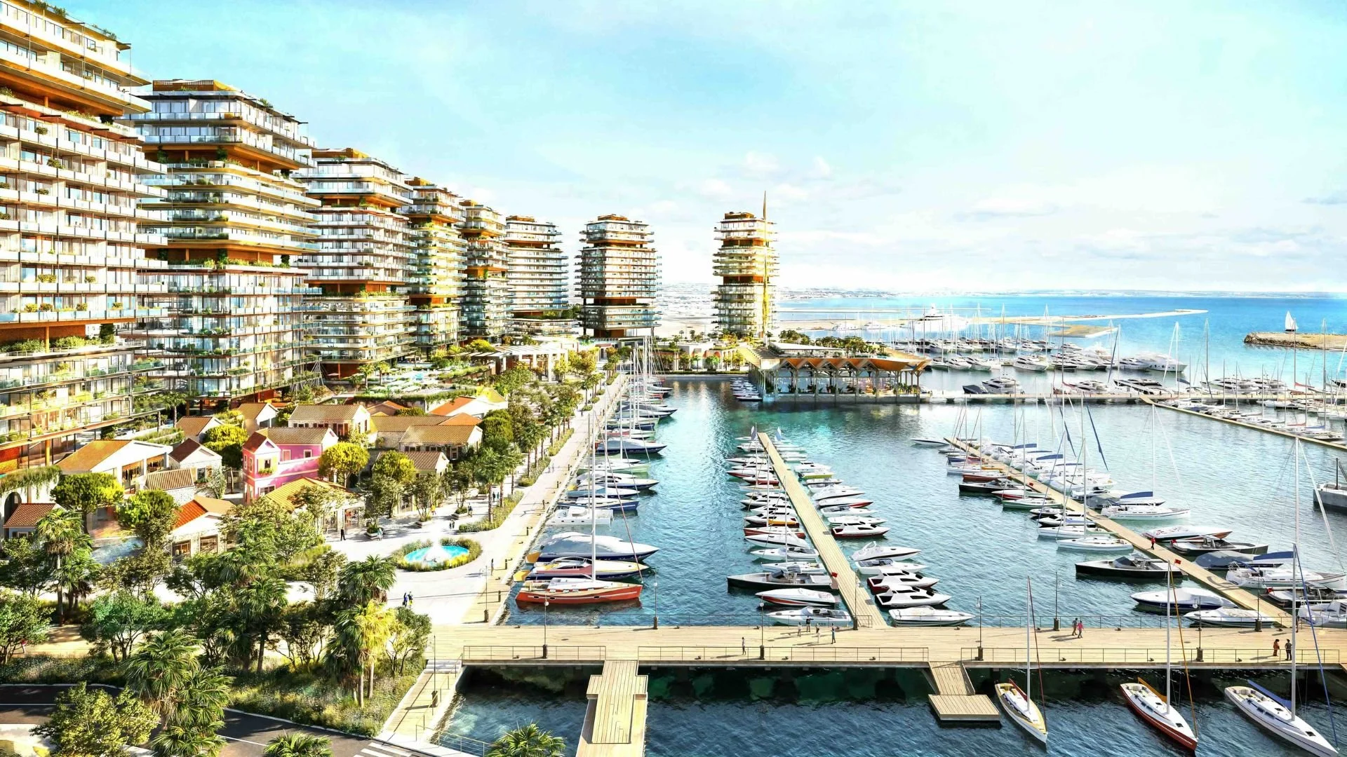 Cyprus Larnaca Marina, Port, Waterfront masterplan 2024 by HKS for AroundTown