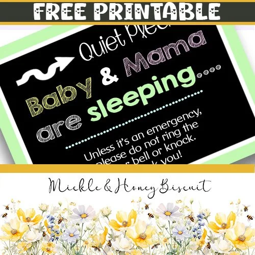 Free Printable - Baby and Mama are sleeping