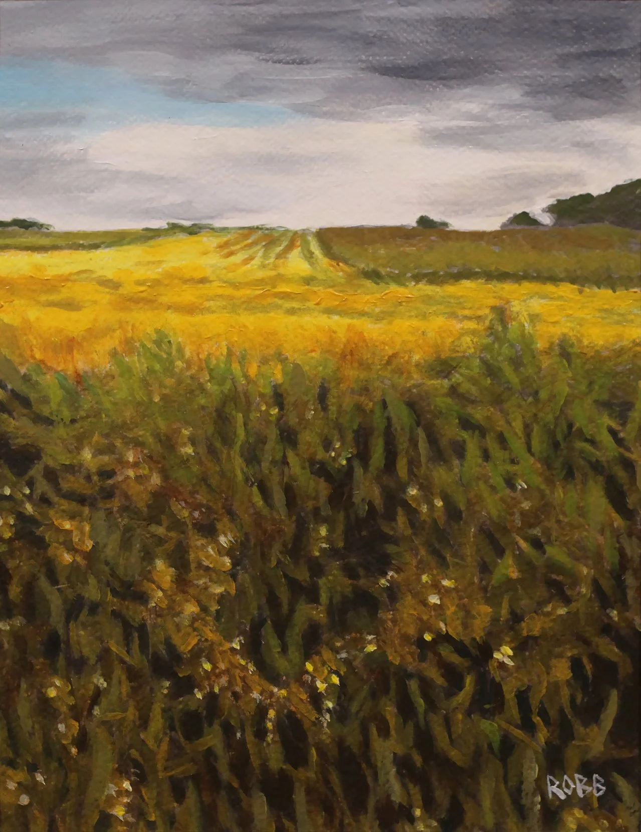 Harvest - 10"X13" Acrylic on cold=press watercolor paper