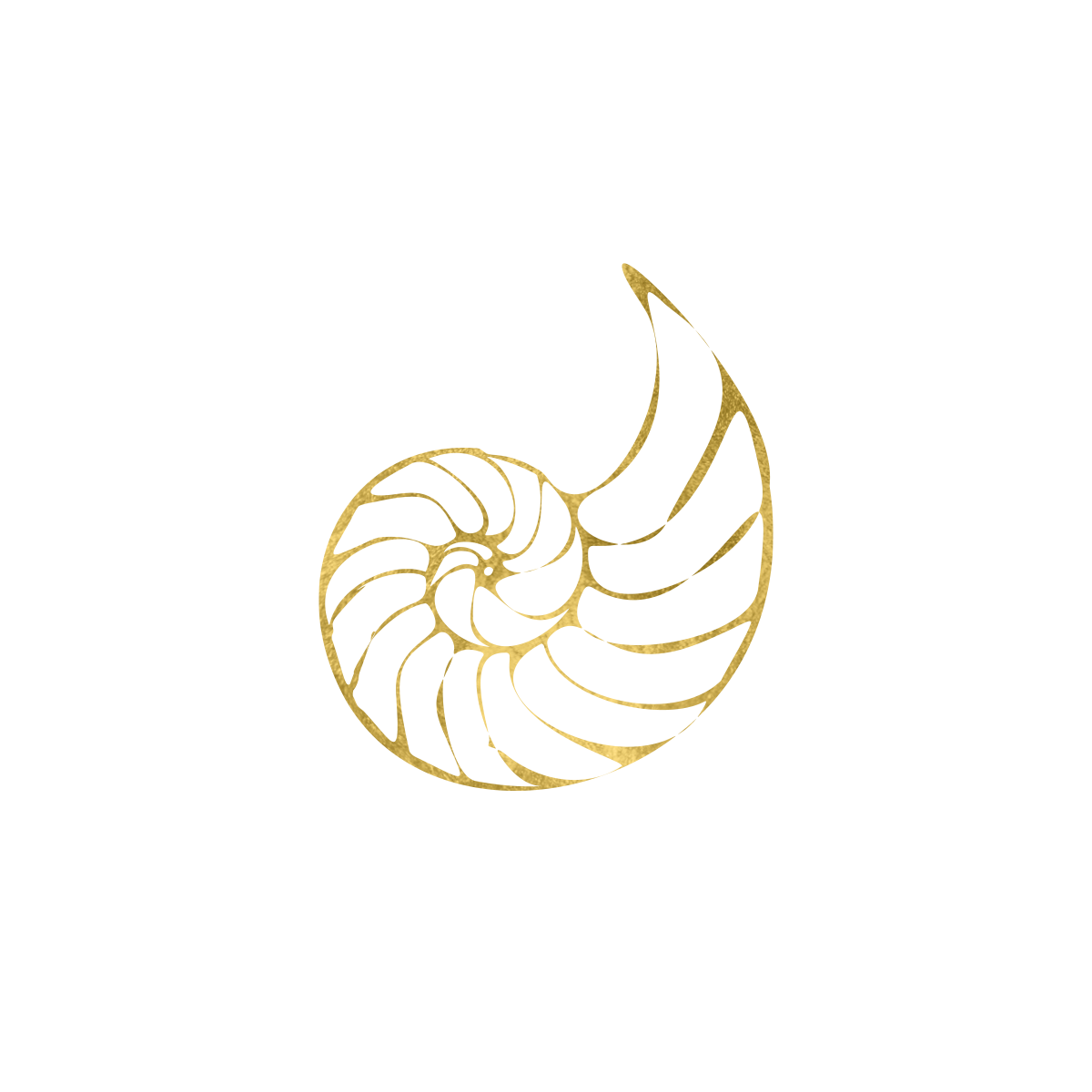 Aligned Wellness Spiral Logo Gold