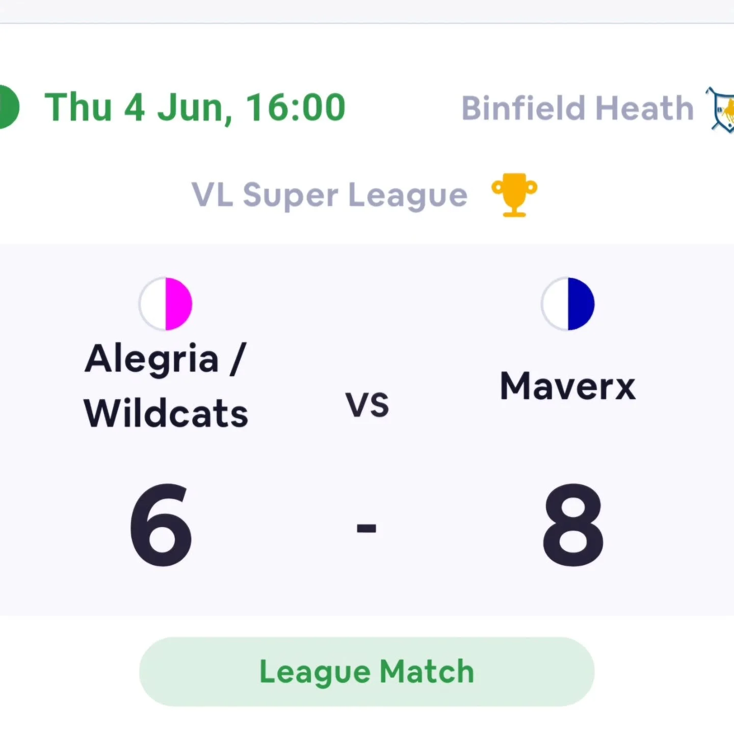 First leg of the VL Super League done, and Maverx came away with wins in both of our matches. Now it&rsquo;s time to prepare for Sunday&rsquo;s final 💪🏆