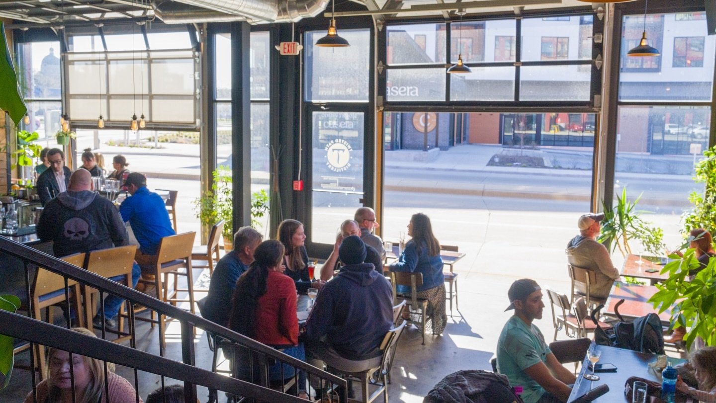 Garage doors are open for the first time this season 🙌 Stop by for a drink and enjoy the weather with us!