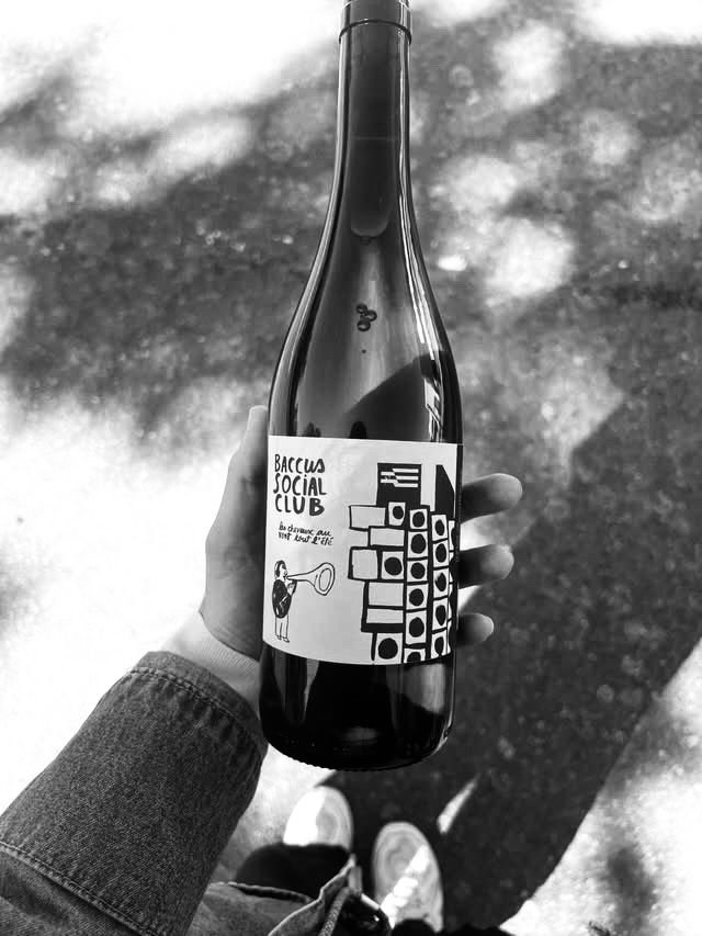 Wine stamp for Baccus Social Club, 2025.