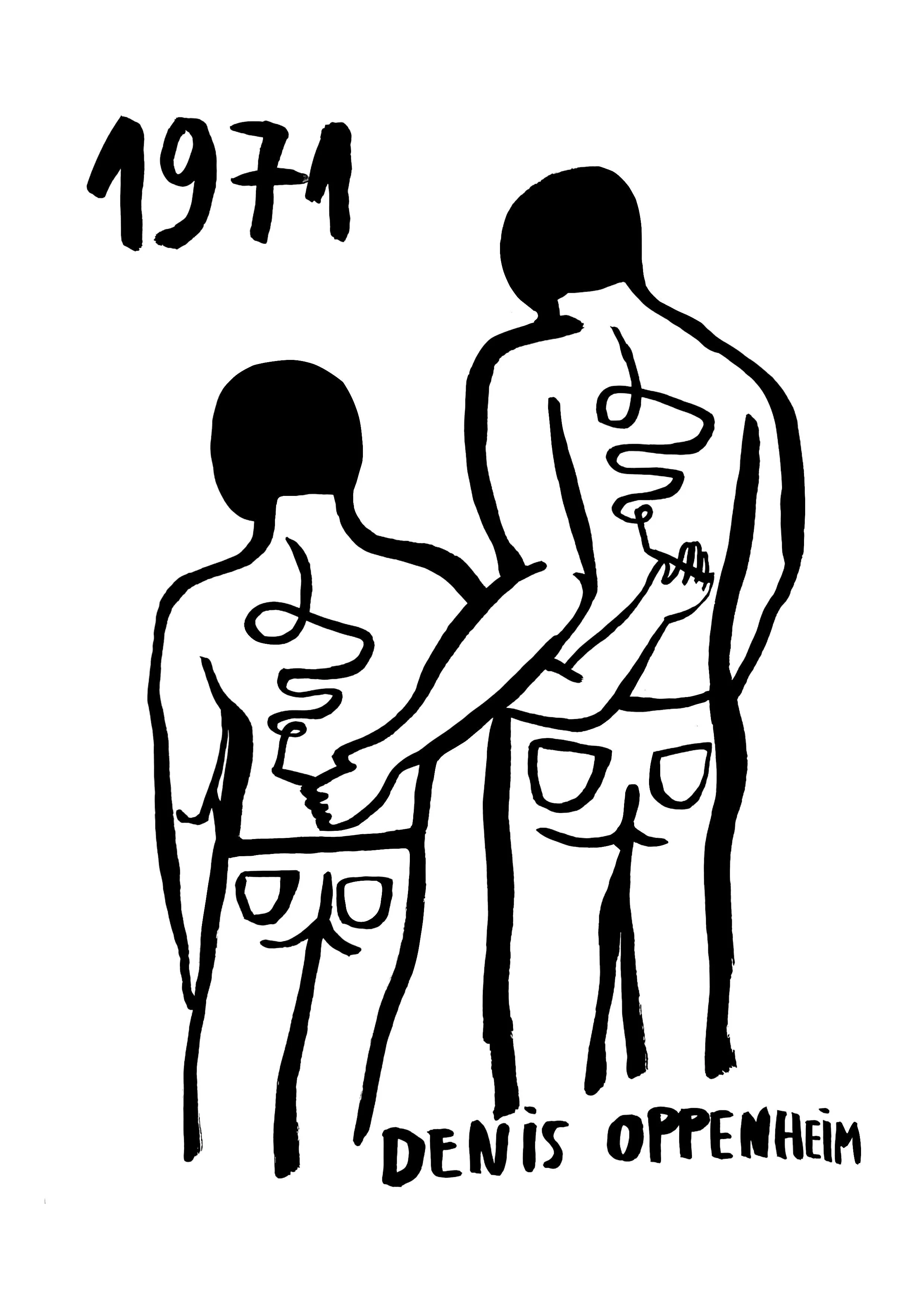 Illustration Denis Oppenheim— tirage d’art A4 à l’encre de Chine par Twotma