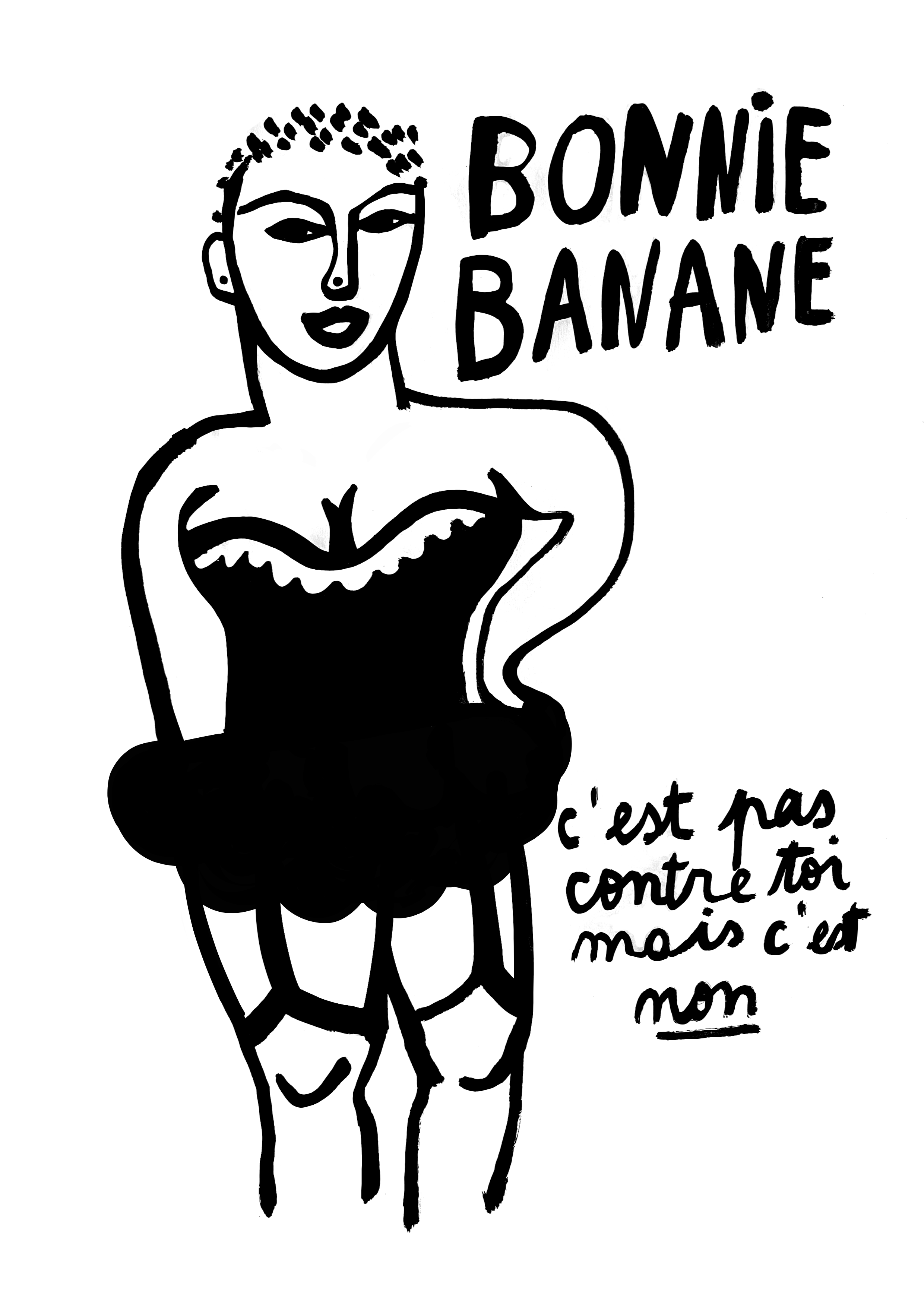 Bonnie Banane - Tirage d’art à l’encre de Chine - A4