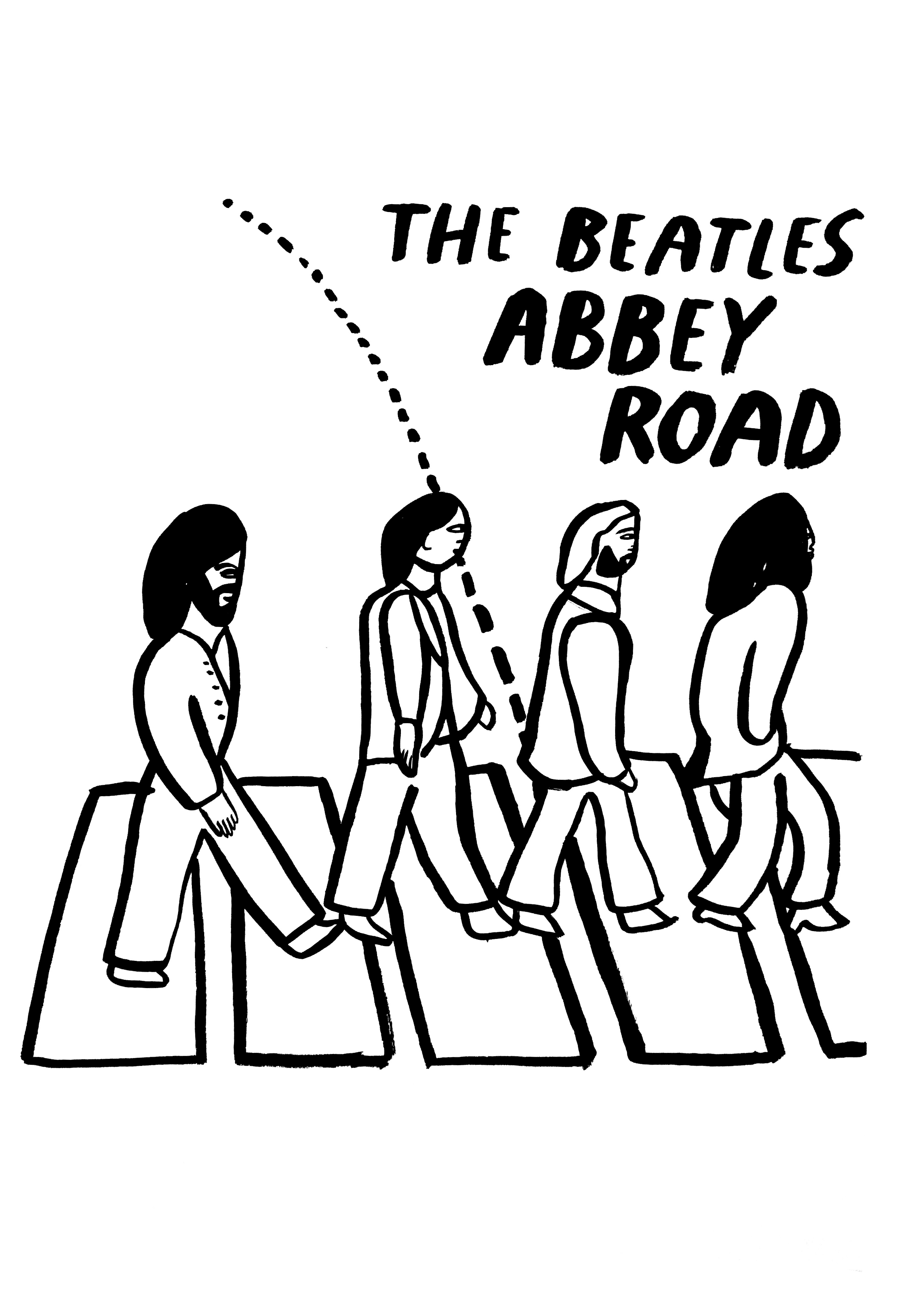 The Beatles  - Tirage d’art à l’encre de Chine - A4