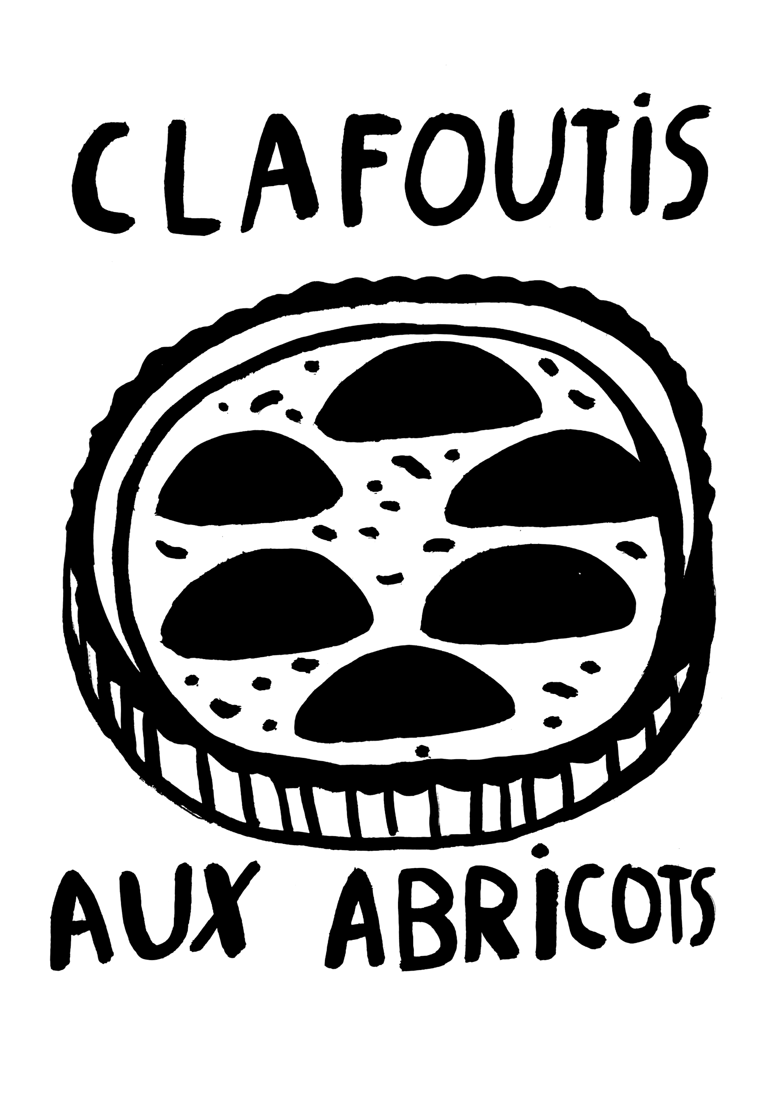 Illustration Clafoutis — tirage d’art A4 à l’encre de Chine par Twotma