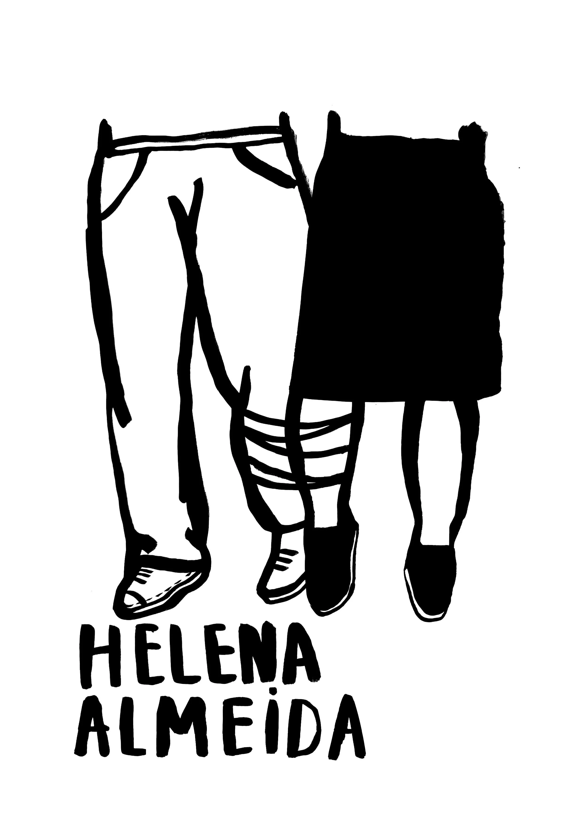 Illustration Helena Almeida — tirage d’art A4 à l’encre de Chine par Twotma