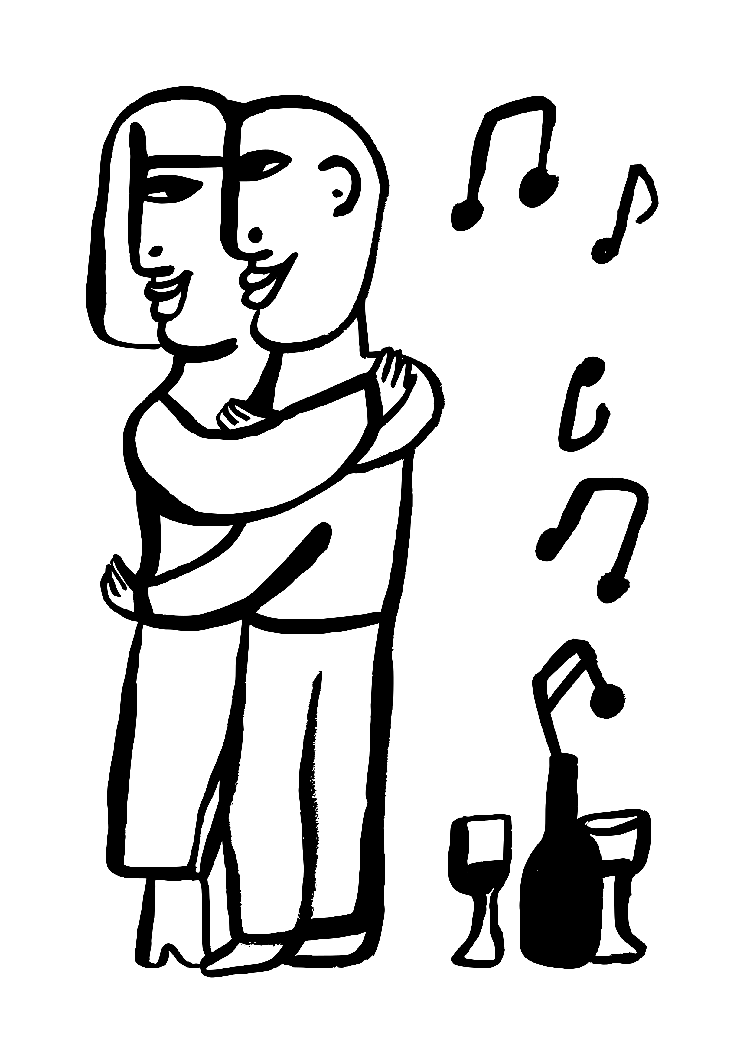un couple danse