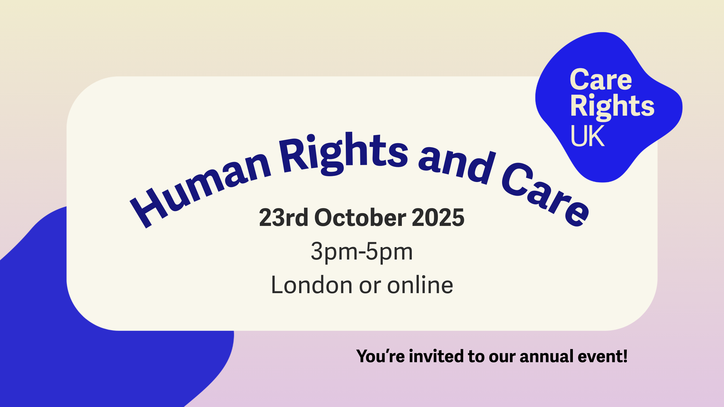 Join our event: Human Rights and Care