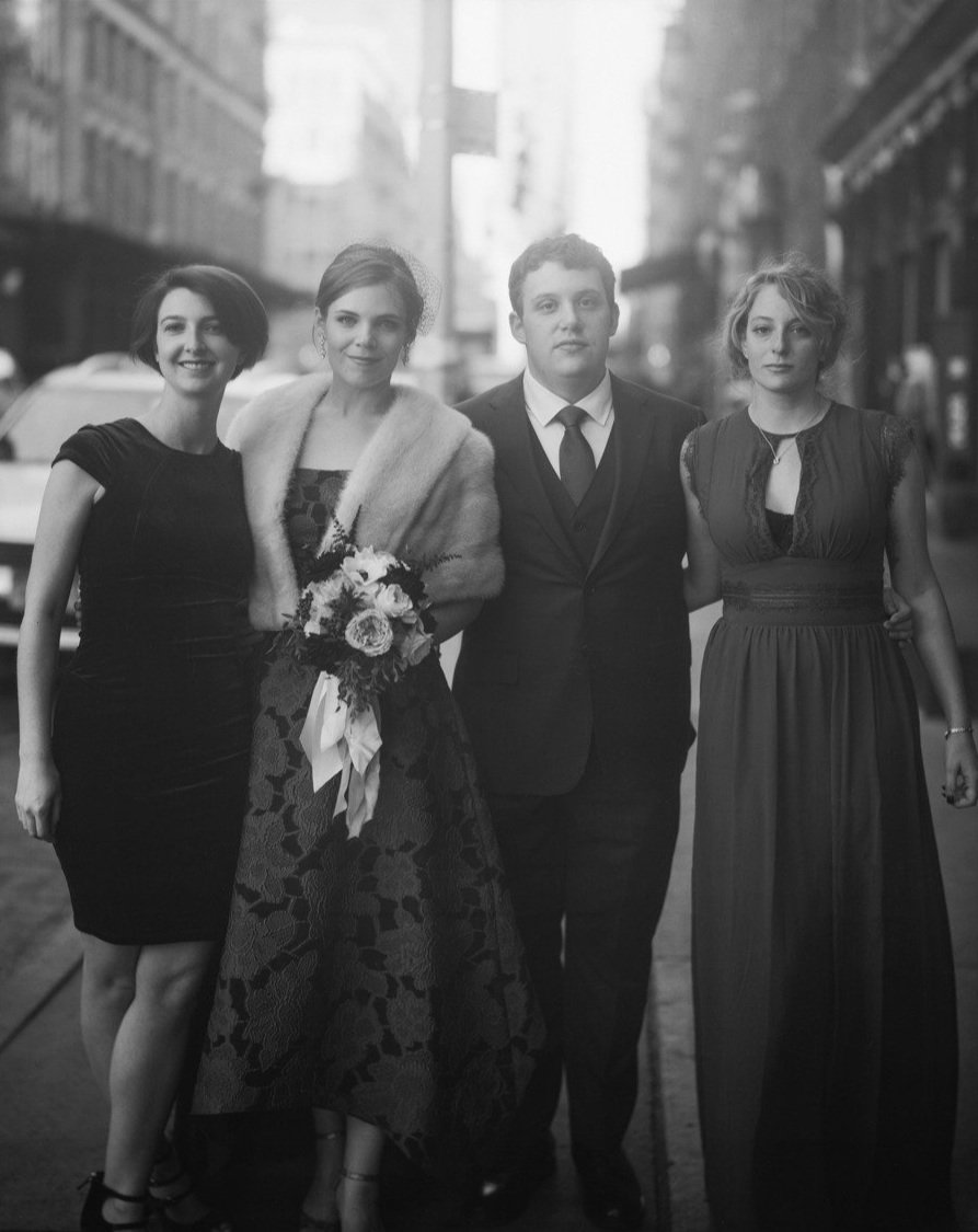  These clients work in the film industry in NYC and specifically liked the idea of just a handful of family portraits with the view camera. Their wedding was intimate and so were their portraits. We made four exposures in just a few minutes on the si