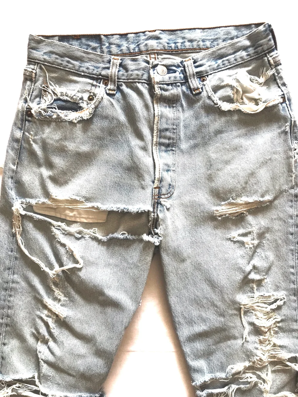 Levis 501 W31 Taglia Blu Jeans Levi's Vintage Americani Remaked