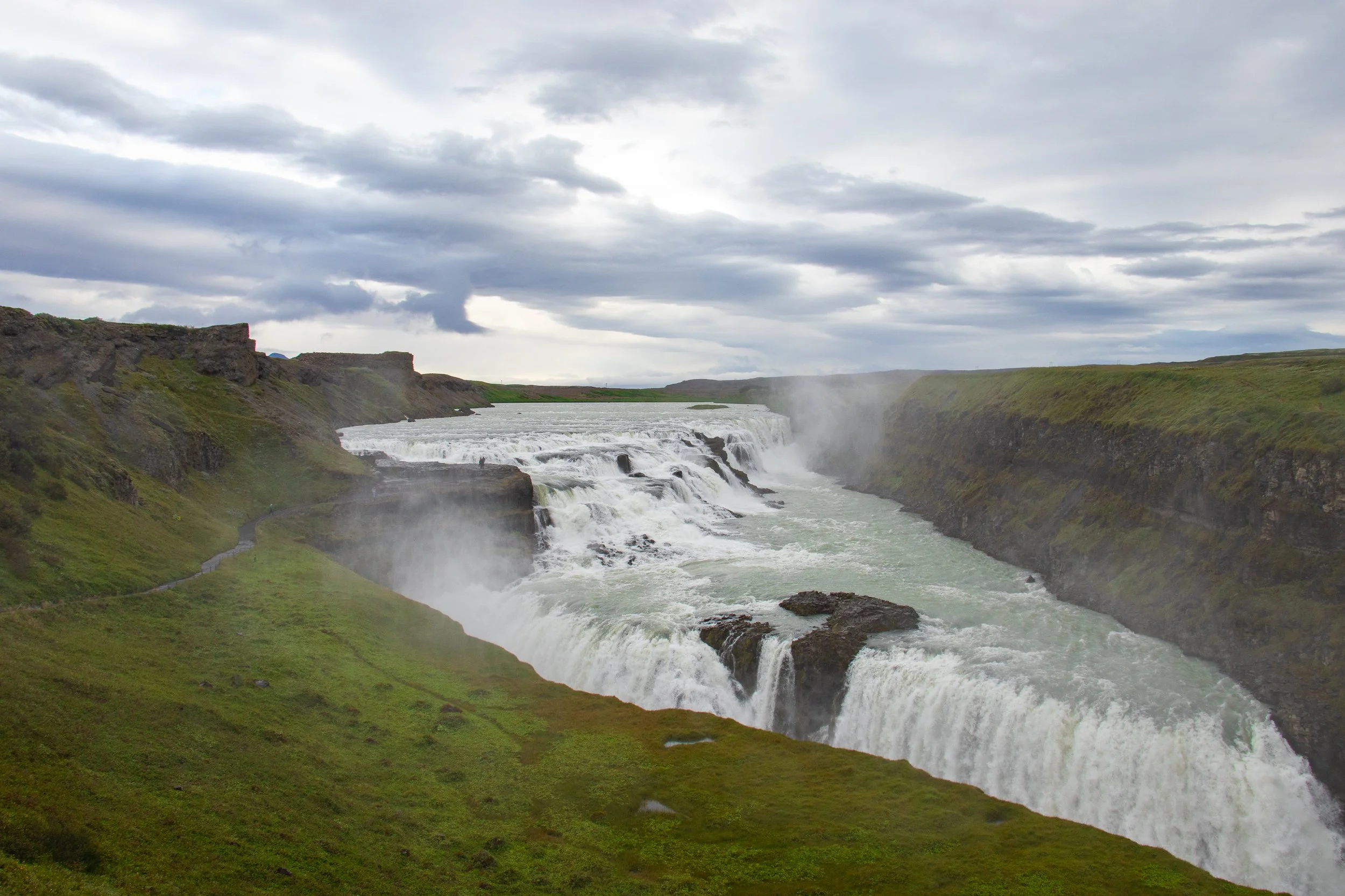 Gullfoss waterfall on the Golden Circle  in Iceland