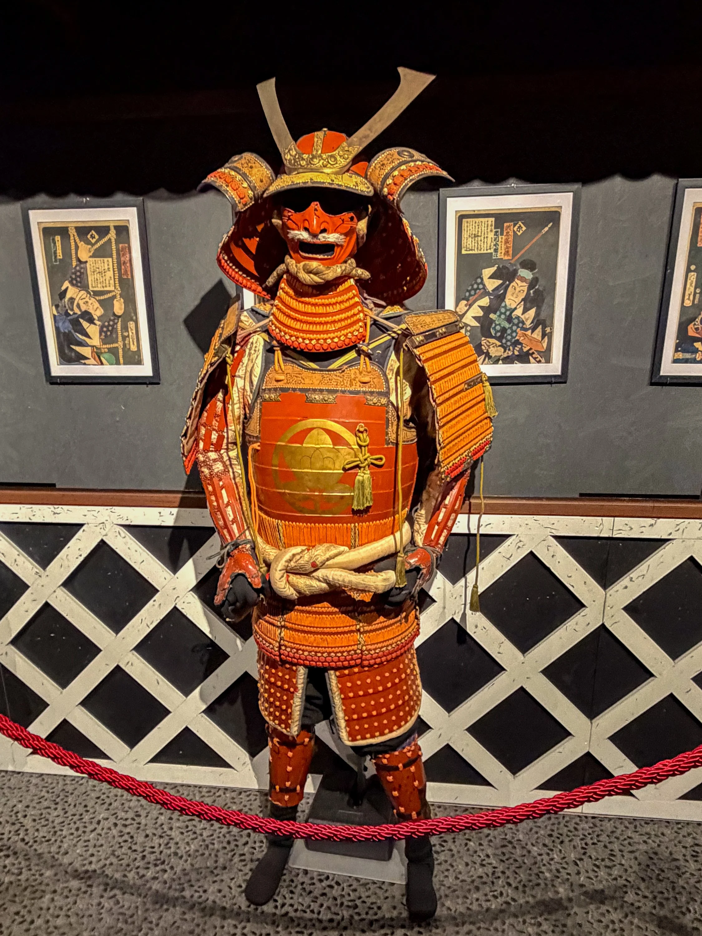 Authentic Samurai armor at the Samurai and Ninja Museum in Kyoto, Japan