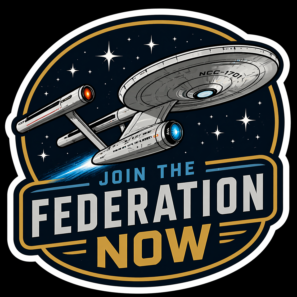 Join the Federation Now Sticker