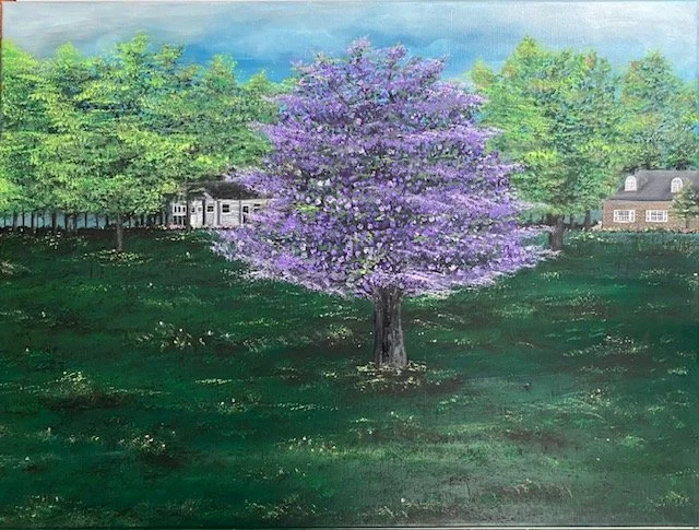 The tree
18x24 in oil on canvas 
Is inspired in the more colored season of the year and representing the nature in New Jersey. 