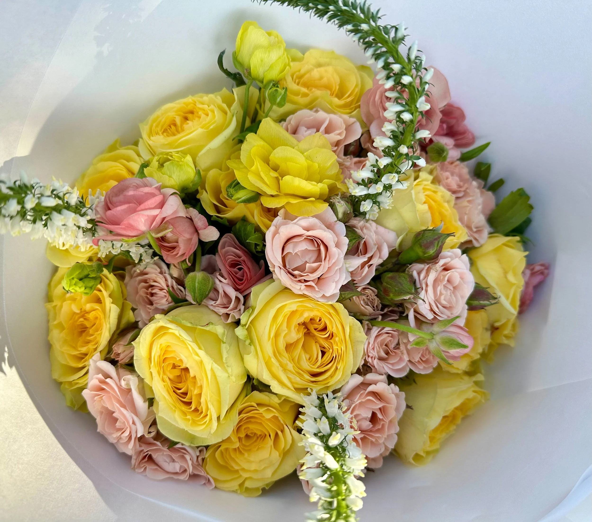 Hand Tied Bouquet of luxury fresh cut flowers.