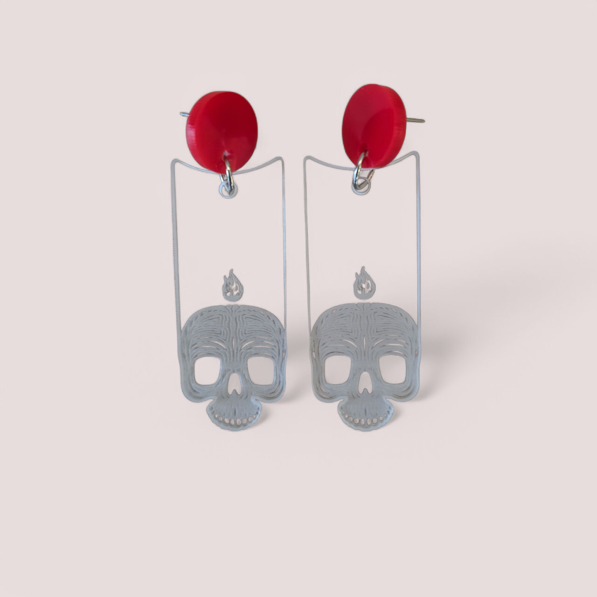 Burning Skull Earrings
