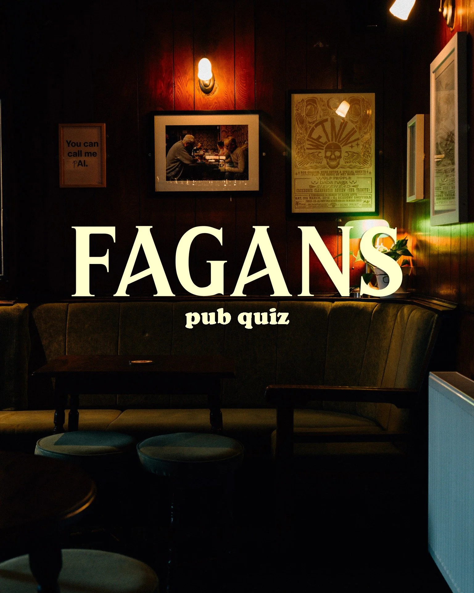 Sunday nights are for the Fagan's pub quiz! Starts around 9-ish, but the smart ones get here early.
The best pint in town and a chance to flex your surprising knowledge of niche subjects? Ideal.