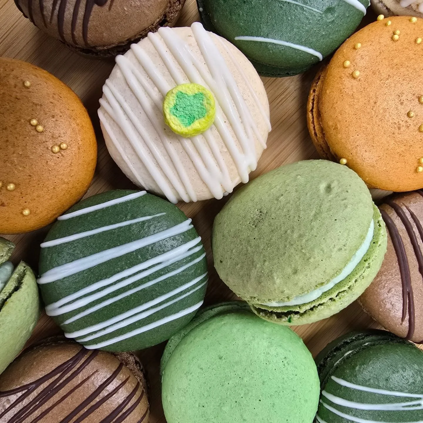 If you don't find gold, at least you still have dessert 🌈

Bakery 10-3
@morgantownmkt 10-12
Fairmont Armory 10-3

‼️ Important!
- Lucky Charms &amp; Chocolate Guiness Macarons are NOT gluten free
- Anything with Guiness will contain trace amounts of