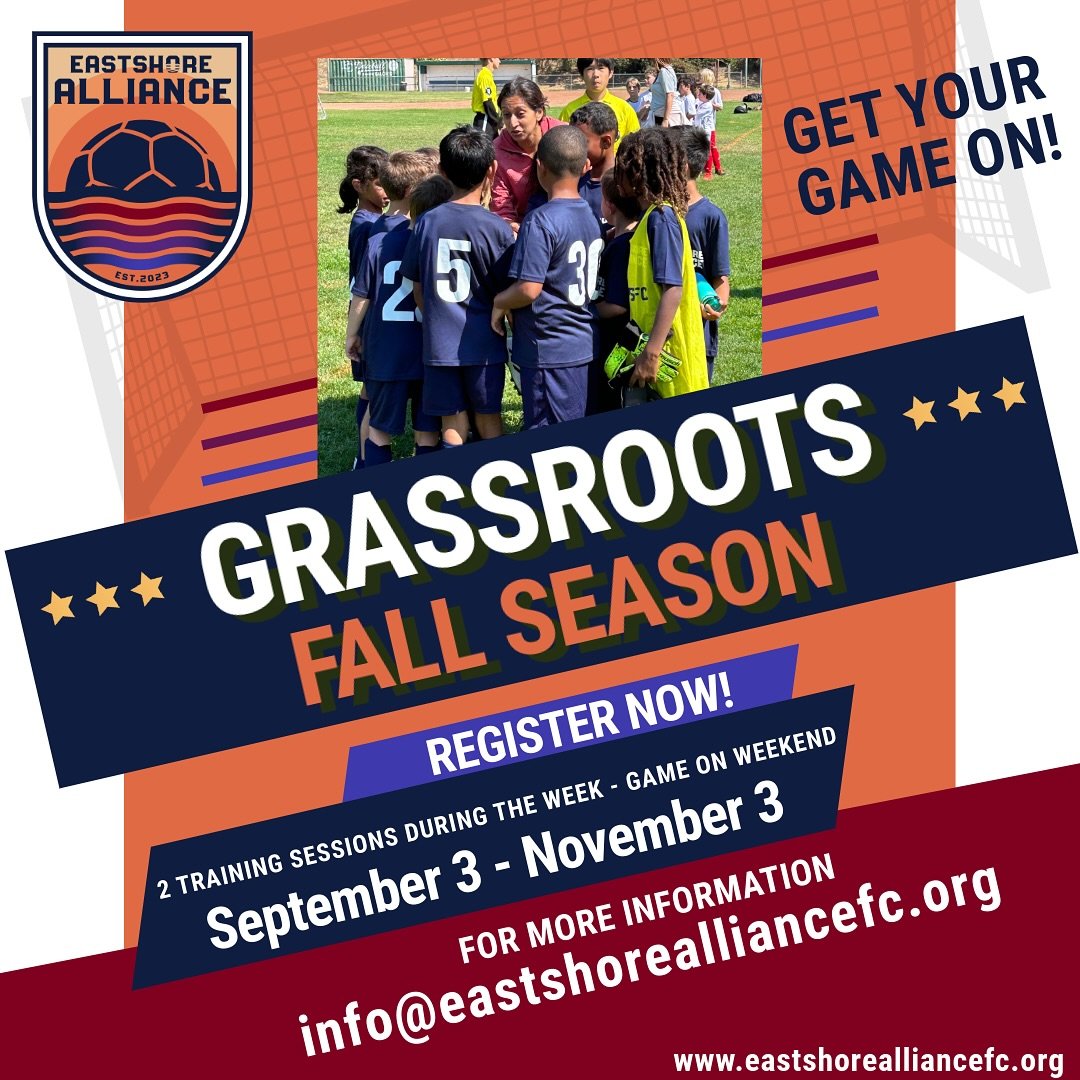 🌟 Calling all young soccer stars born between 2013 and 2018! 🌟

GET YOUR GAME ON!

Kick off your Fall 2024 with Eastshore Alliance FC&rsquo;s exciting grassroots soccer program! ⚽️ Train, play, and have a blast with two weekly sessions and weekend 