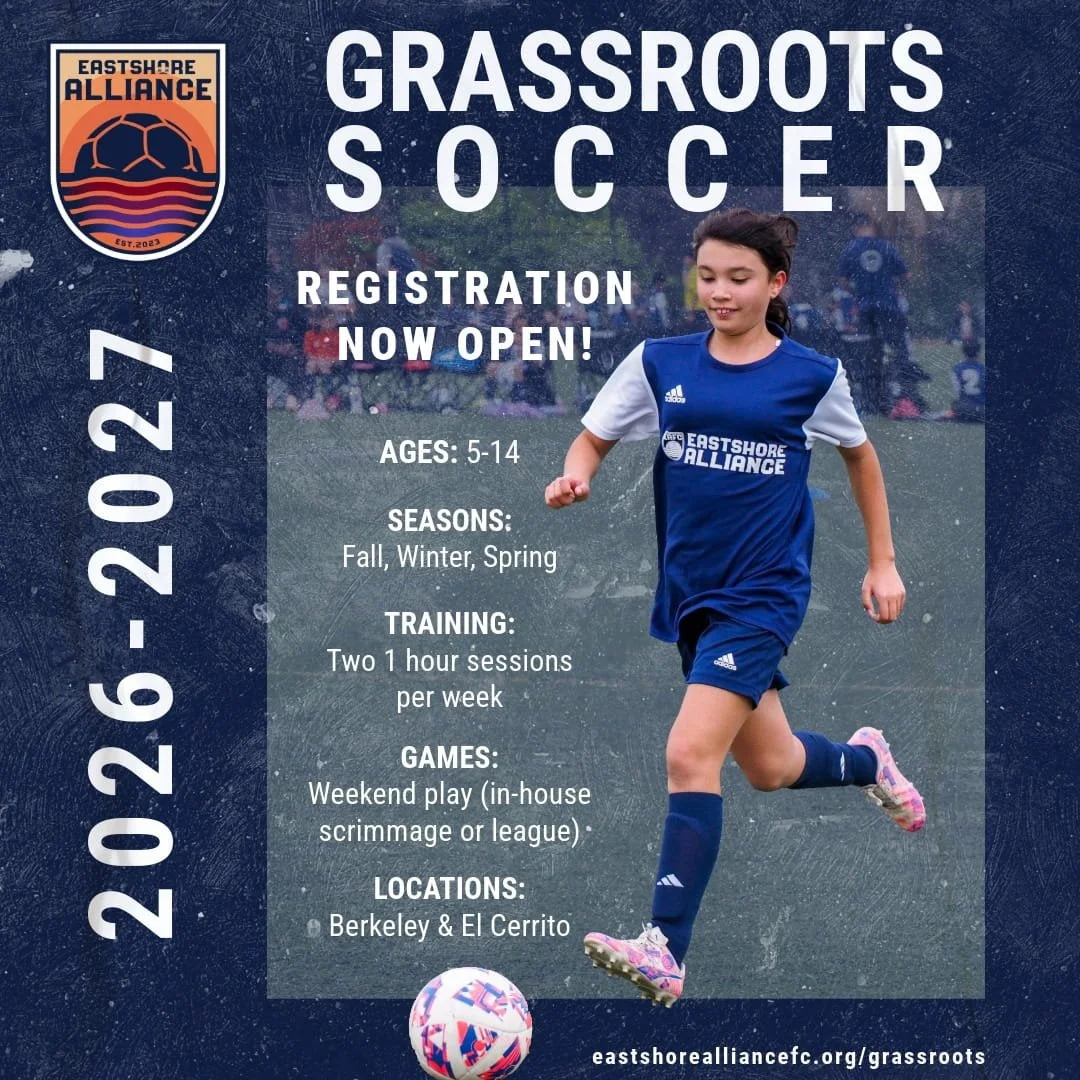 Registration is now OPEN for our 2026–2027 Grassroots Soccer Program 

Designed for players ages 5–14, our Grassroots program is all about building skills, confidence, and a love for the game in a fun, supportive environment.
• Two training sessions 