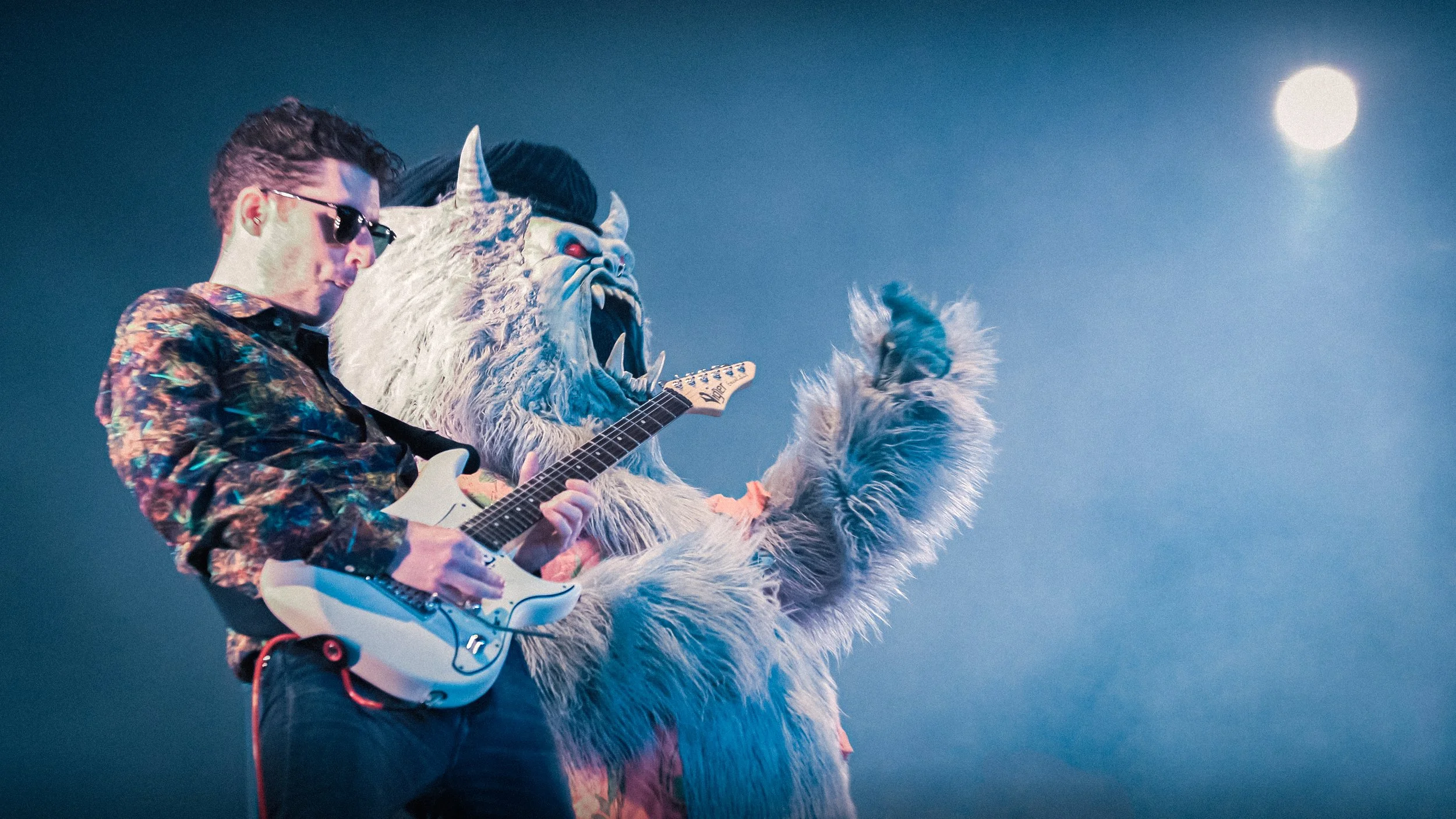 John 'JR' Roche and Snowy of Gama Bomb onstage in France. Courtesy Quiet Child