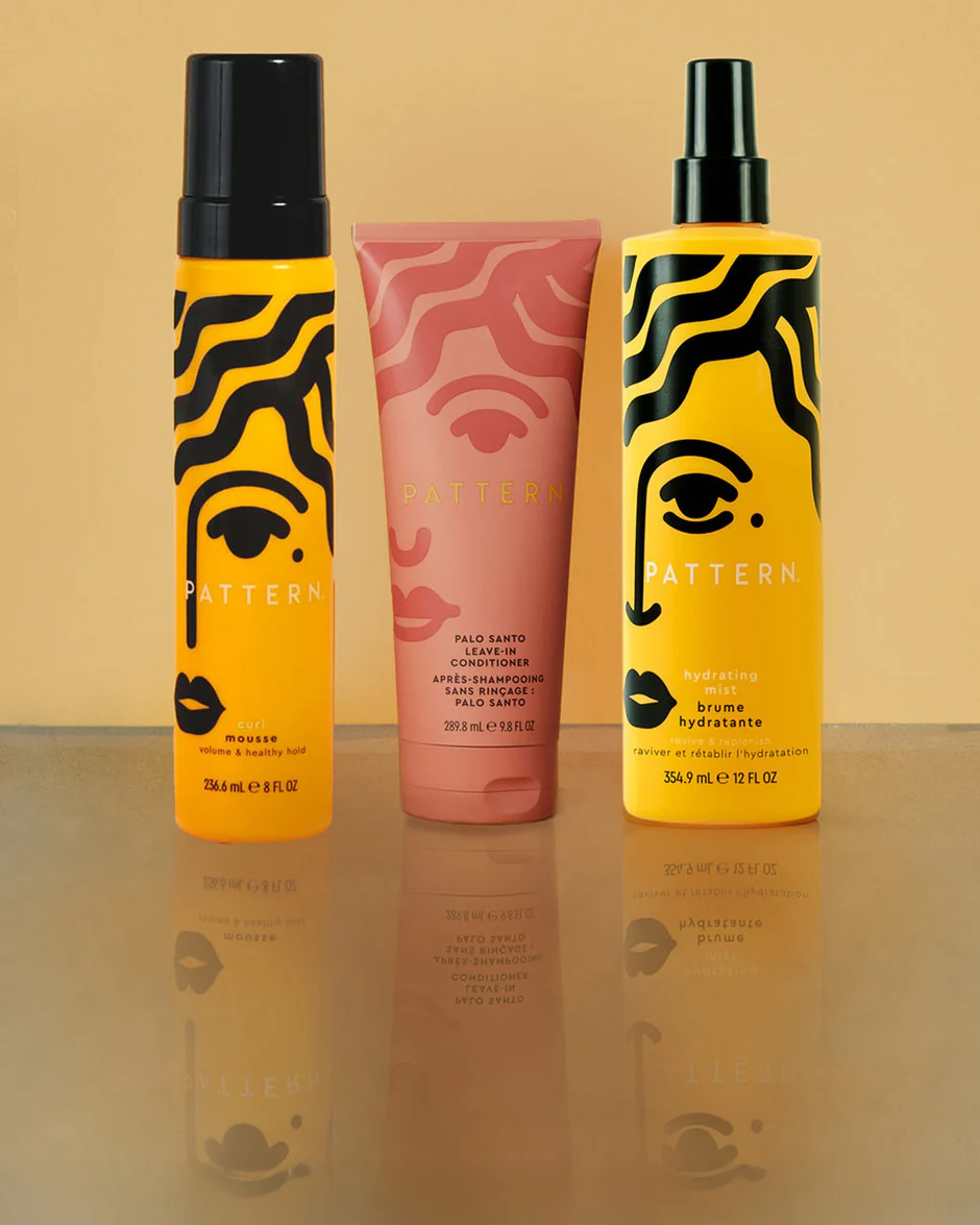 Image of products from Pattern Beauty, a bipoc style brand featured in Katie Colley's brand Library