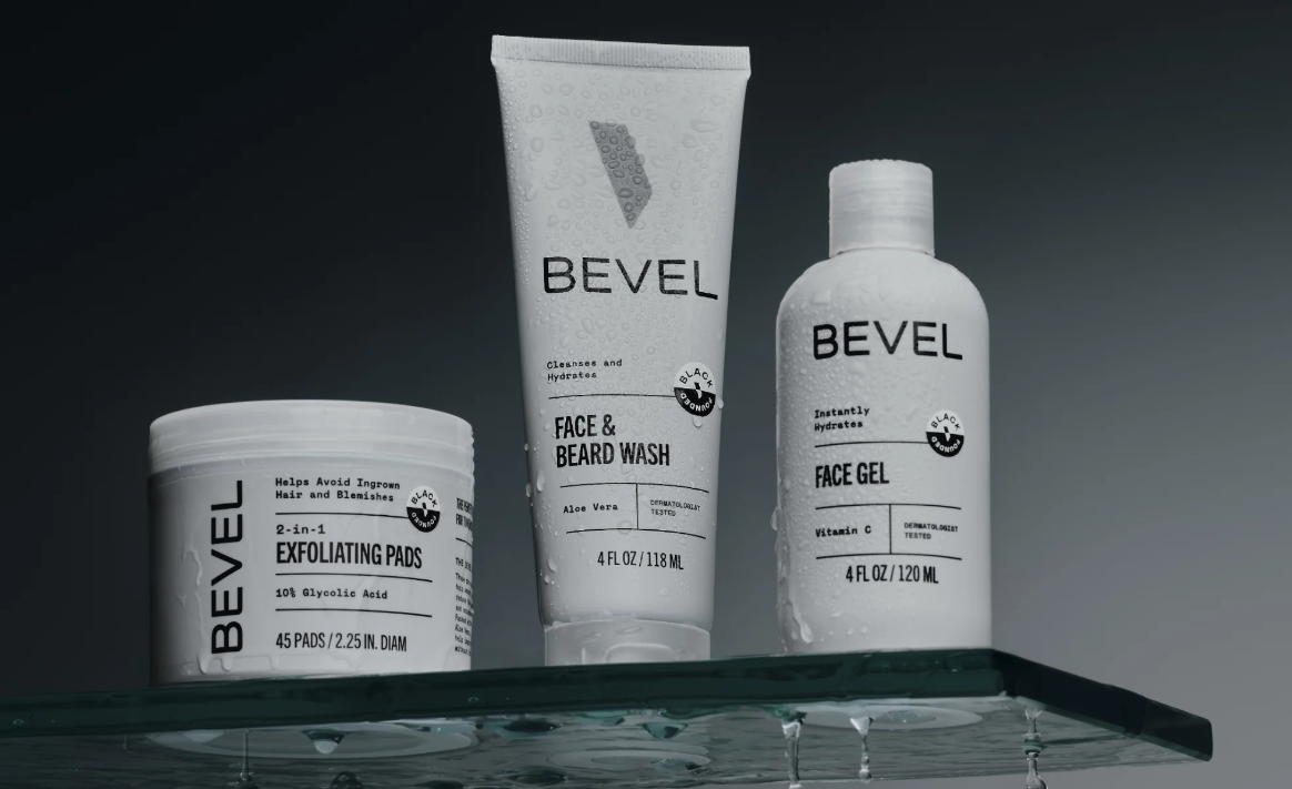 Image of products from Bevel, a bipoc style brand featured in Katie Colley's brand Library