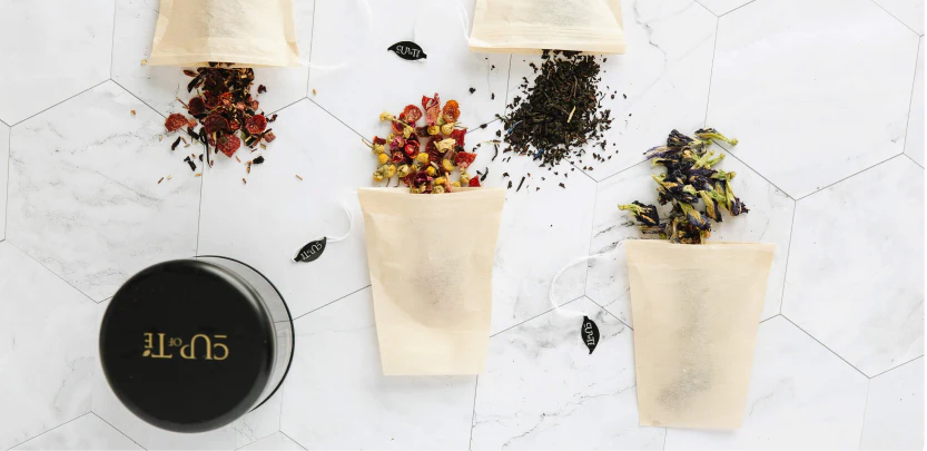 Image of products from Cup of Te, a bipoc style brand featured in Katie Colley's brand Library