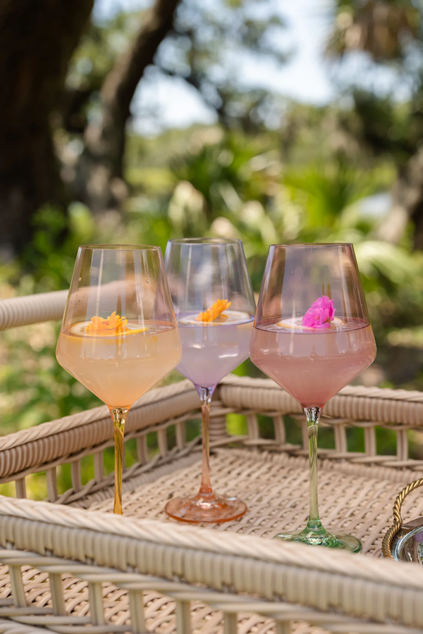 Image of products from Estelle Colored Glass, a bipoc style brand featured in Katie Colley's brand Library