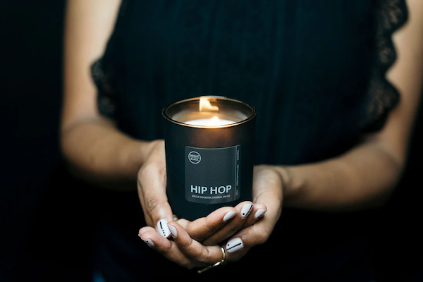 Image of products from Bright Black Candles, a bipoc style brand featured in Katie Colley's brand Library