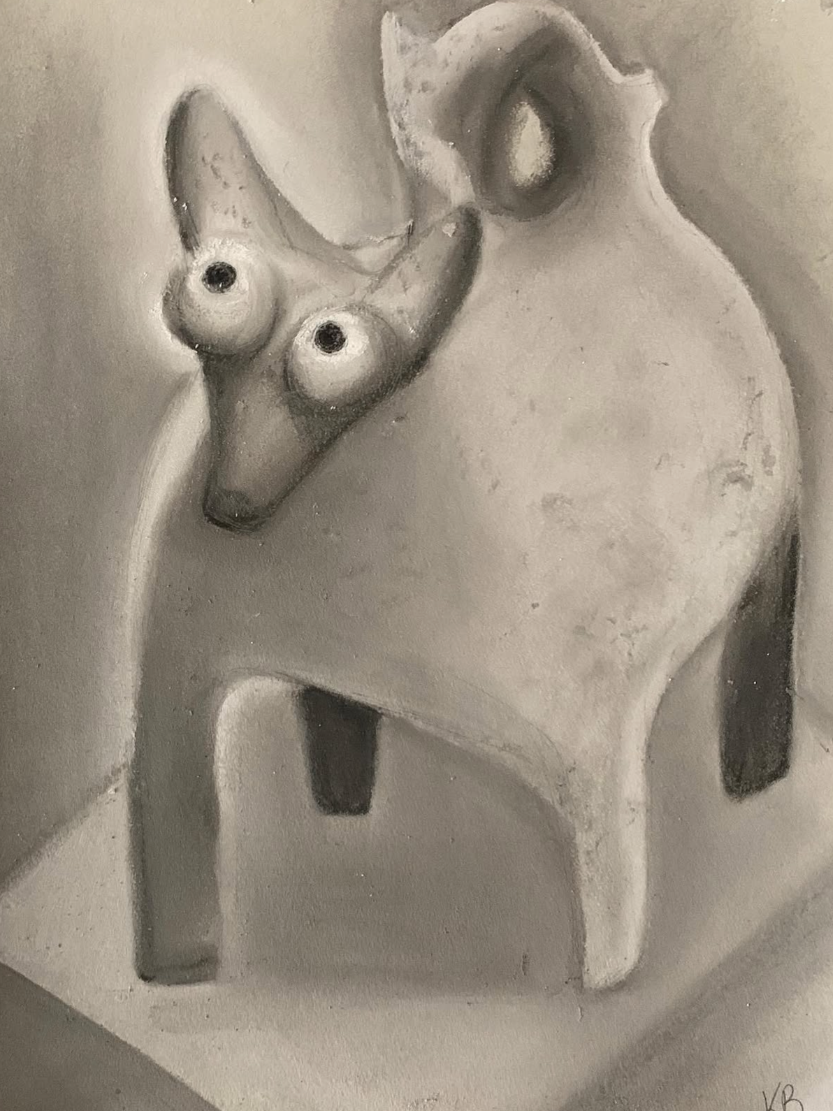 Pastel Dog Drawing