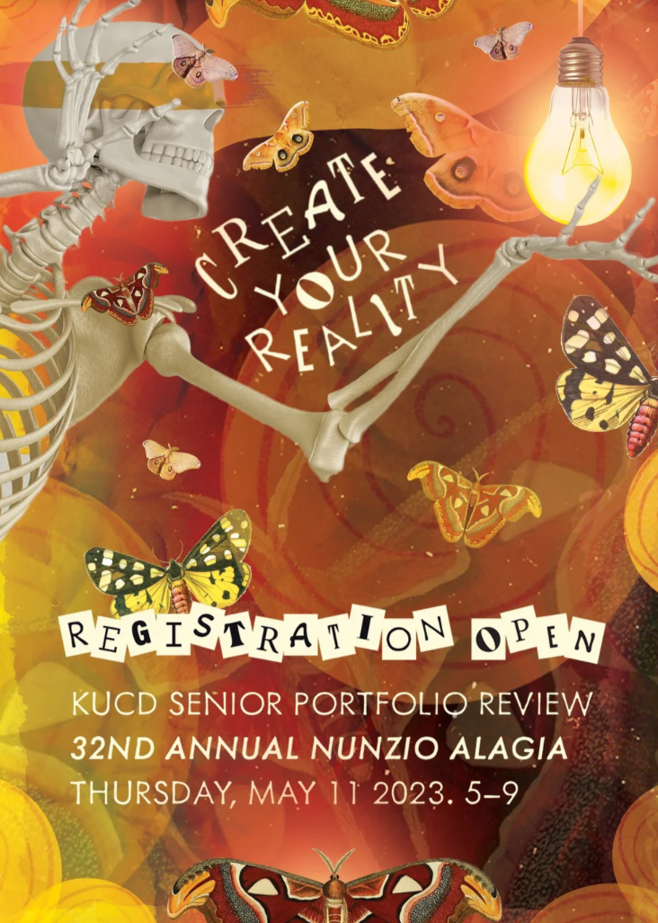 Create Your Reality KUCD Senior Portfolio Review Poster