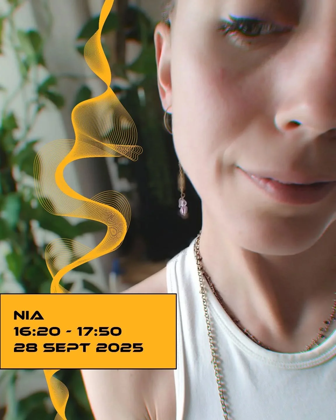 @n.i.amore 

NIA approaches the art of mixing as a ritual of exploration, weaving together body and mind in a deep discovery. For her, electronic music is a form of self exploring,  a way to rise vibration, it's a journey that transforms and harmoniz