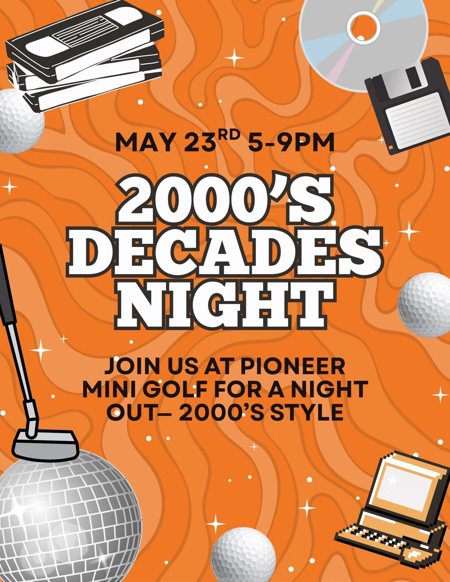 Throw it back with us at our 2000&rsquo;s Decades Night on May 23rd from 5&ndash;9pm 🪩⛳️✨

Grab your friends, dress for the theme, &amp; spend the night playing mini golf with us! We&rsquo;ll have a coffee truck, shopping, activities, face painting,