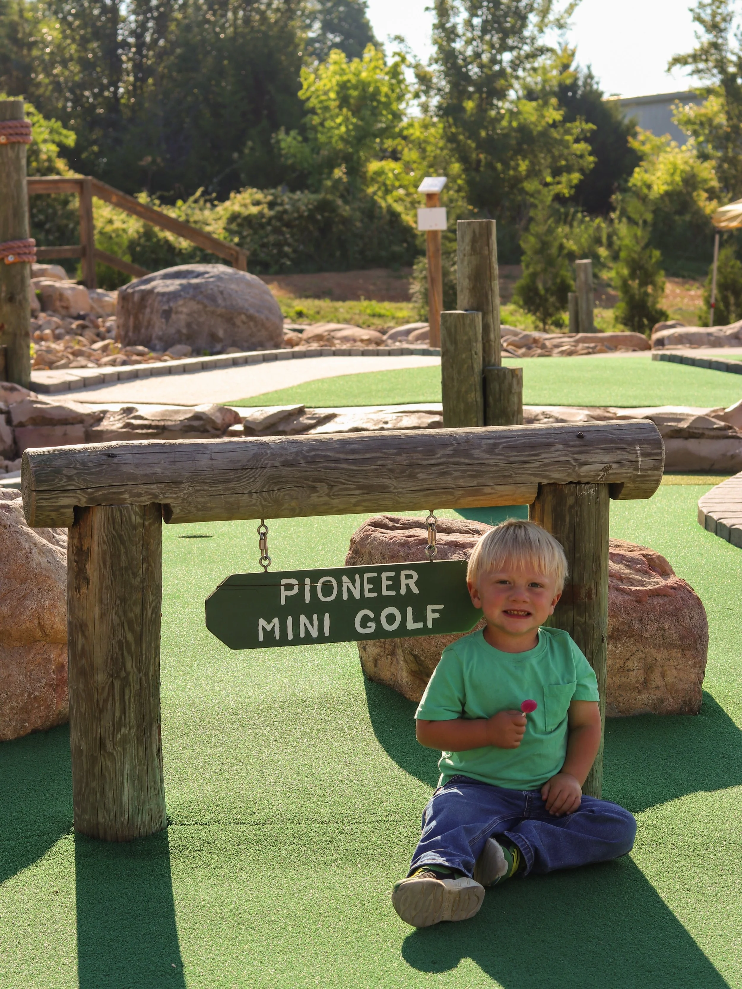 Graylen says to come play a round at Pioneer Mini Golf.. We&rsquo;ll see you soon! 🧡⛳️✨

📍 4655 E Andrew Johnson Hwy, Tusculum, TN 37745

#PioneerMiniGolf #GreenevilleTN #EastTennessee #GreeneCountyTN
