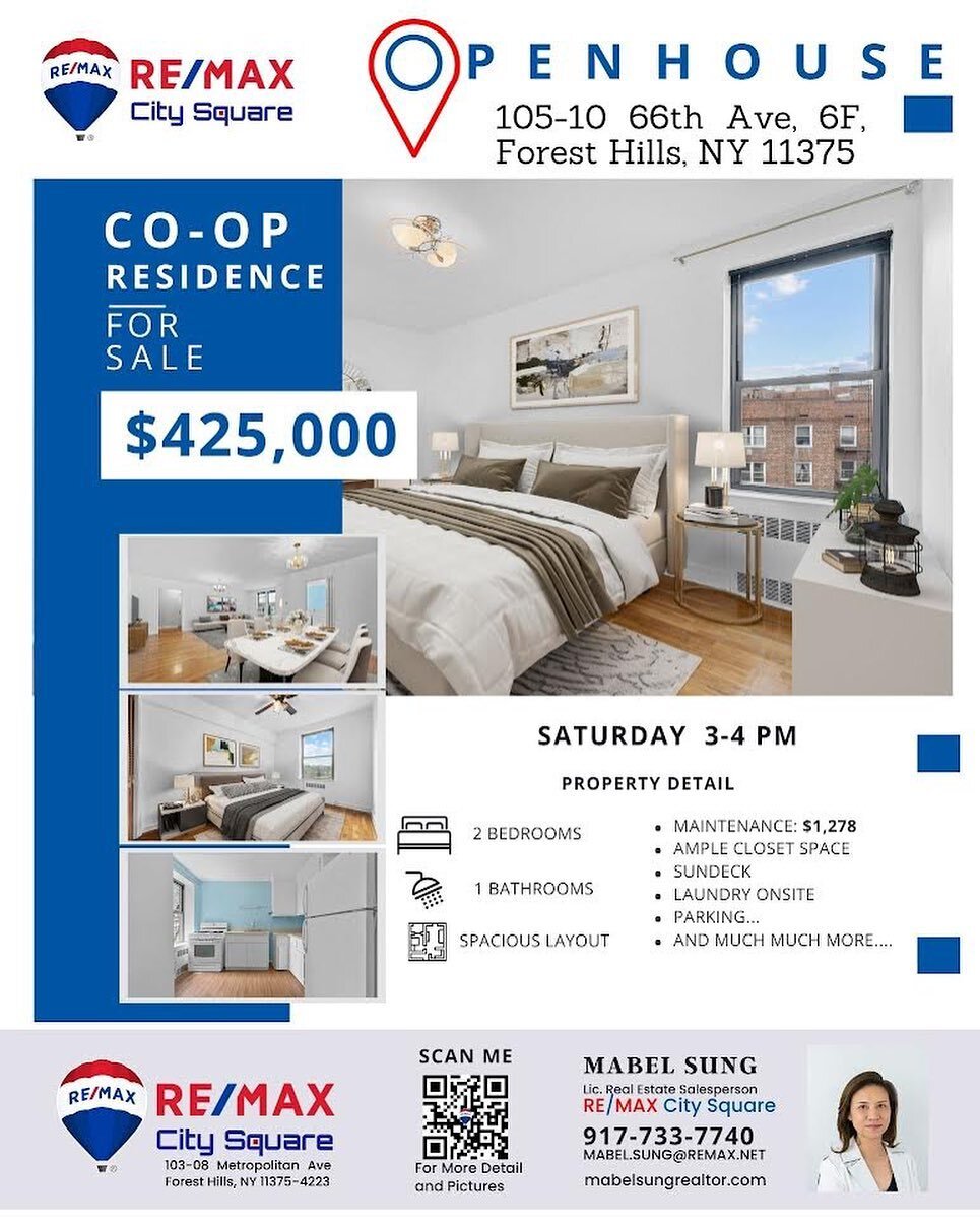 #queenshomes #2bedroom #openhouse #openhouses #apartmentsforsale #apartments #foresthills #foresthillsny #msrealestate #mls