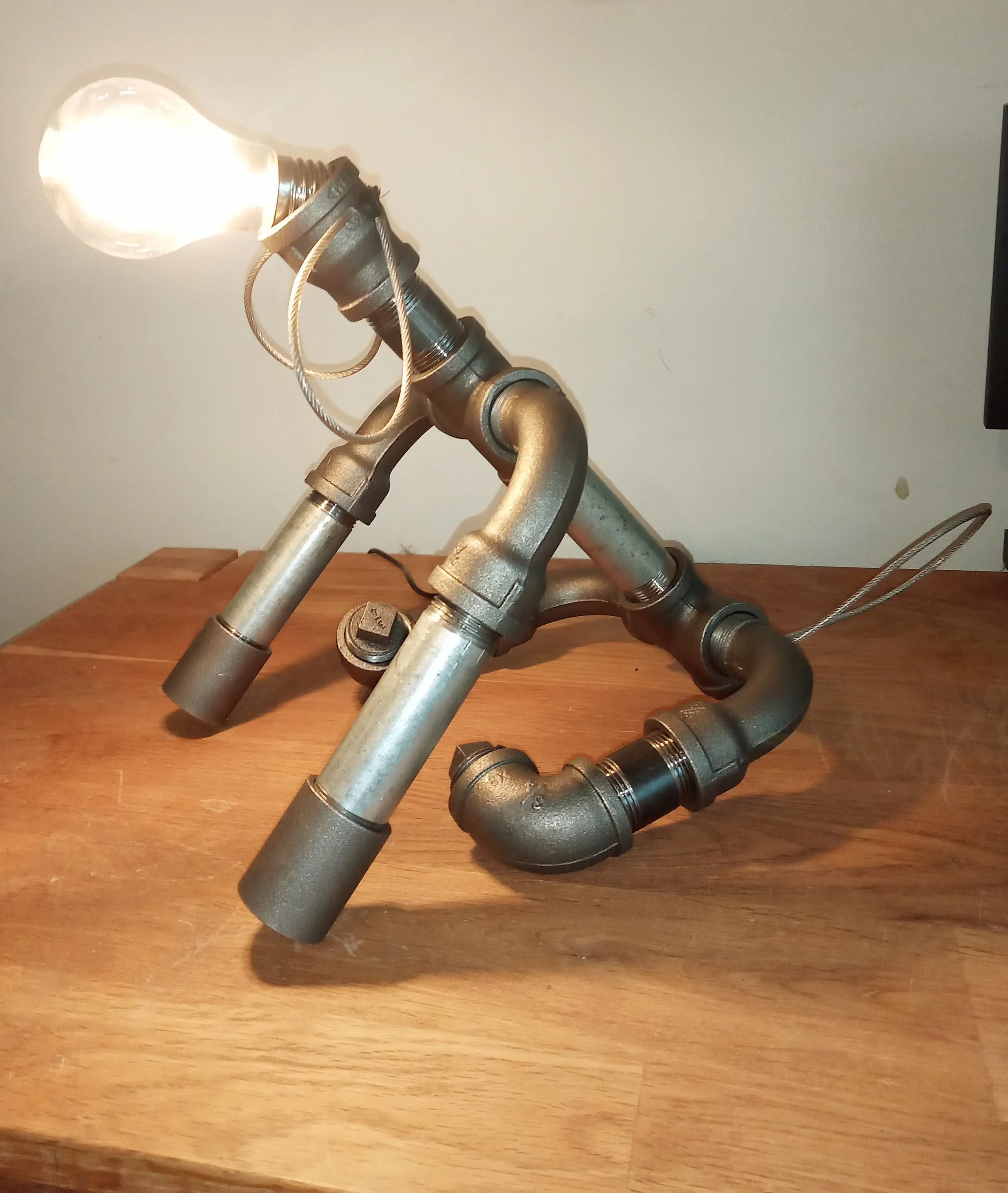 Steampunk Robot Dog Lamp