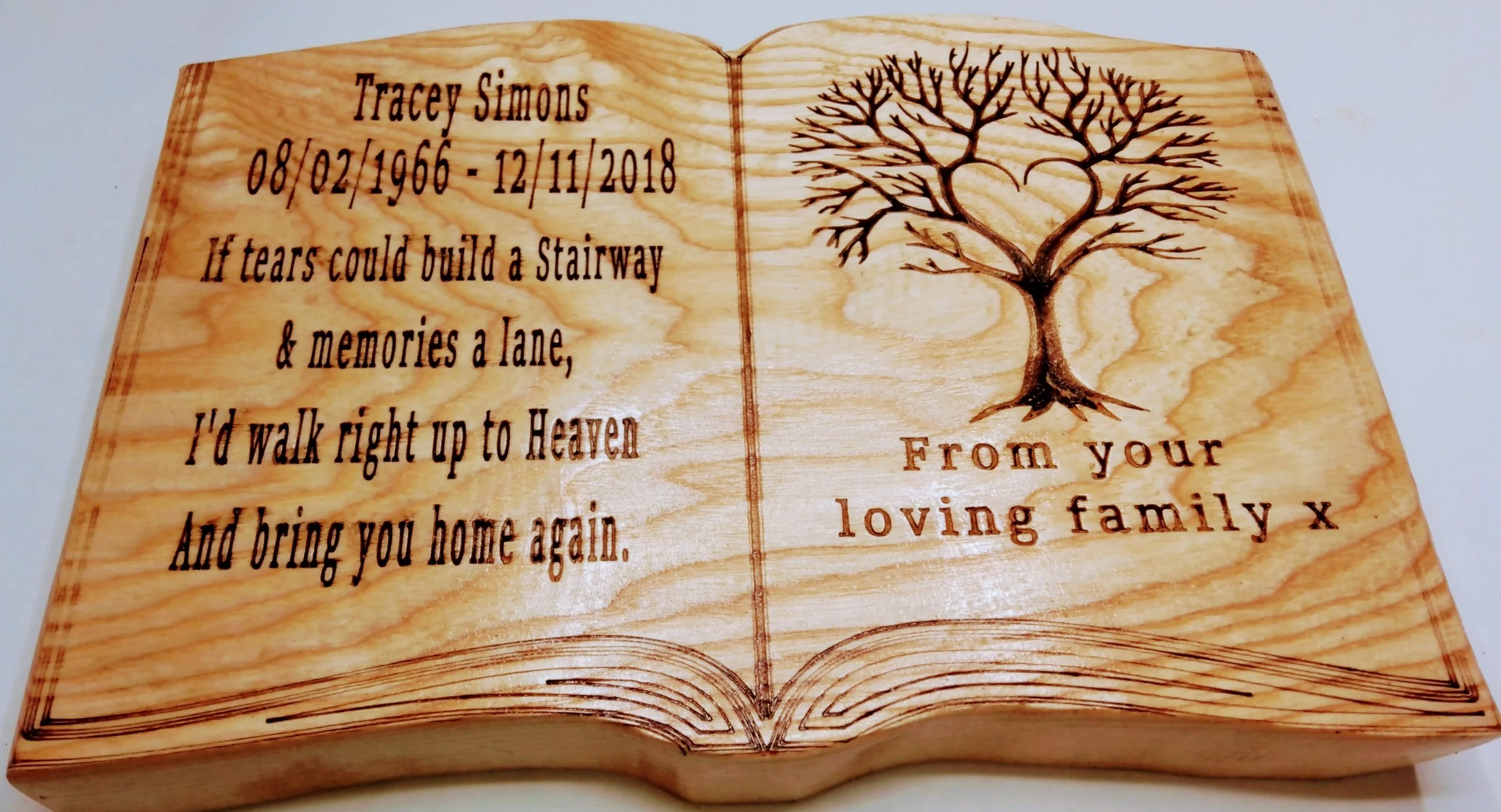 Memorial Book Cut Out