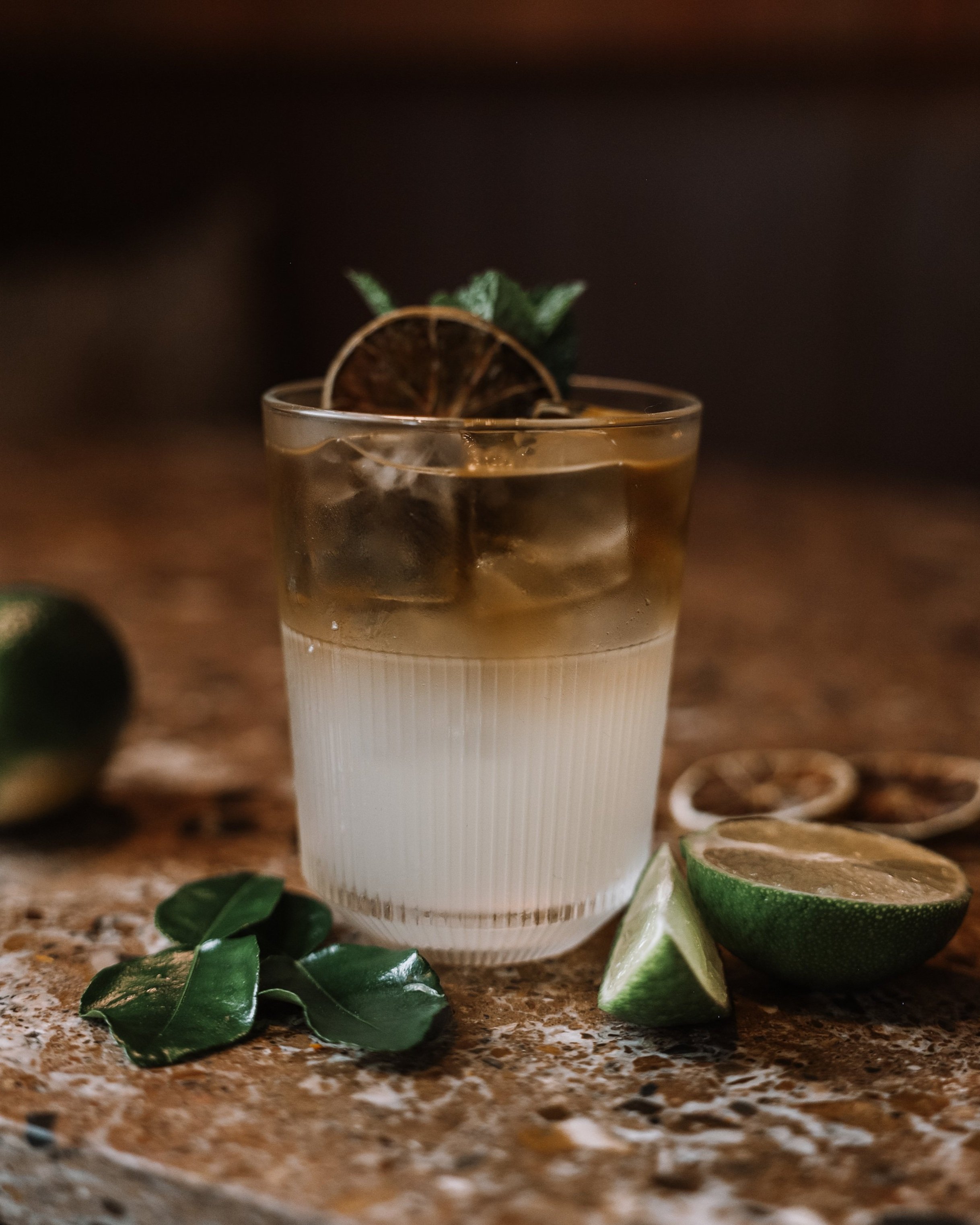 Fancy Dark & Stormy Cocktail at event