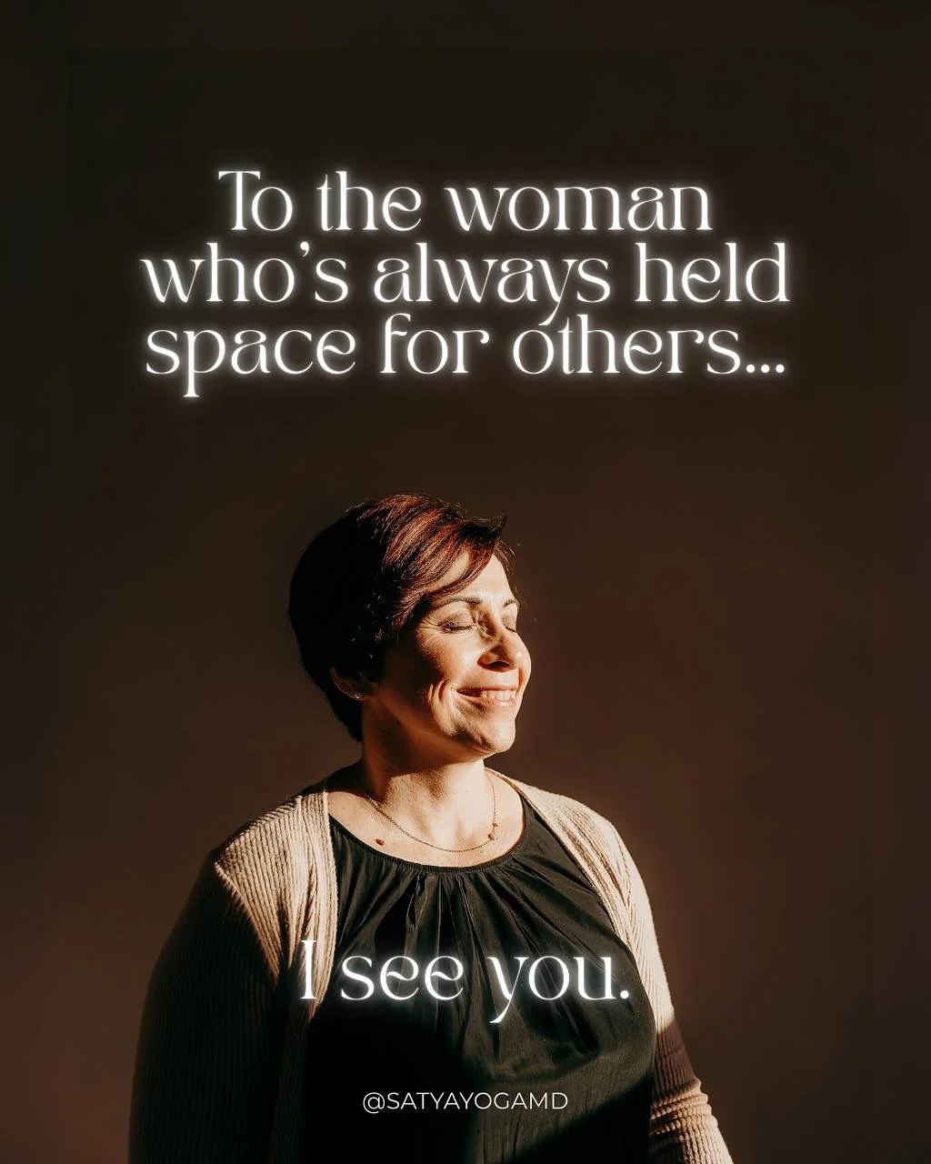 To the woman who&rsquo;s always held space for others - I see you.

You&rsquo;re the one who listens deeply, who leads with love, who shows up even when your own heart is still mending.

You&rsquo;ve been the grounding presence, the guide, the light 