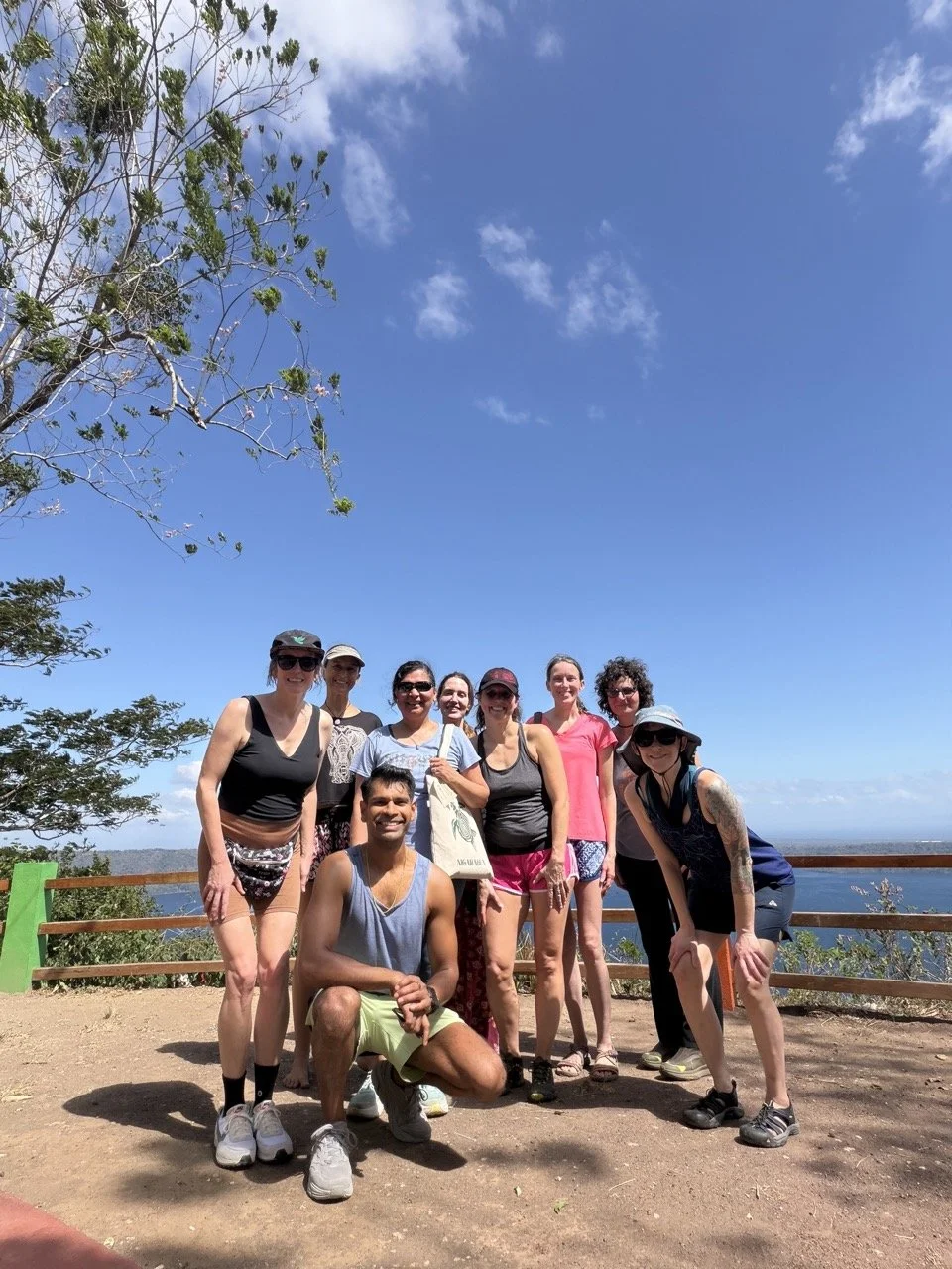 A Yoga Detox Retreat Group at the ViewPoint Over Laguna de Apoyo Nicaragua