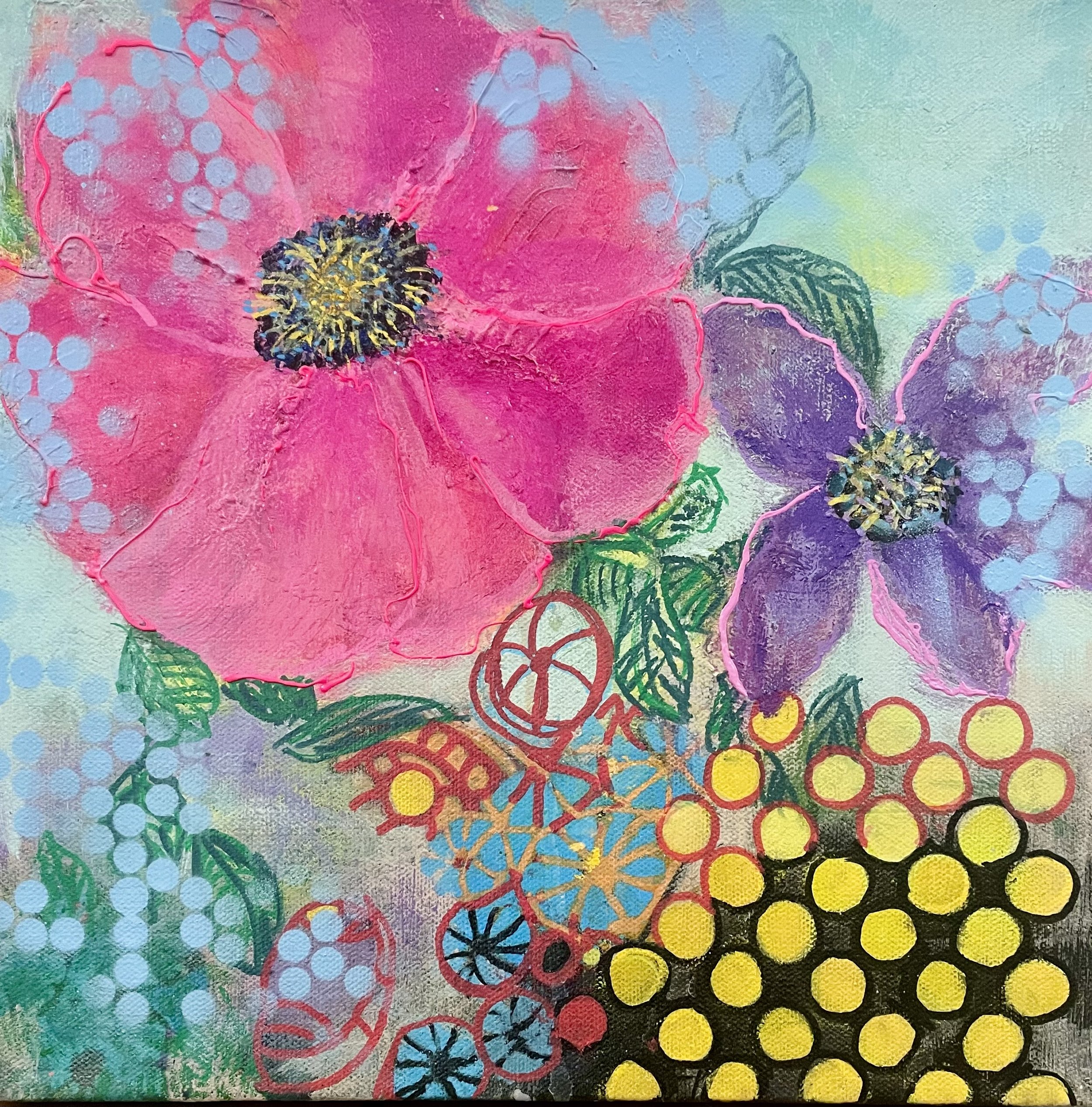 Botanic Symphony Mixed media on camvas_12x12__$250.00.jpeg