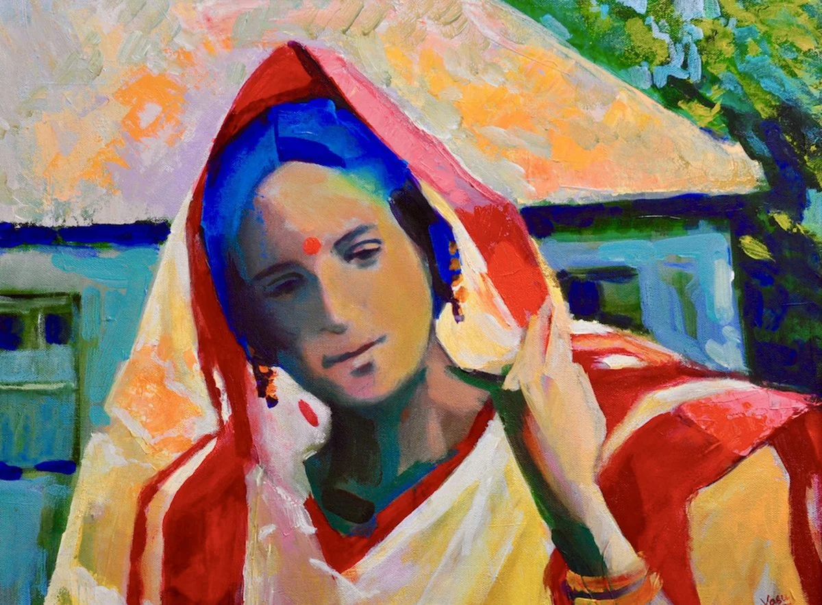 Anticipation - BENGALI WOMAN - Mixed Media